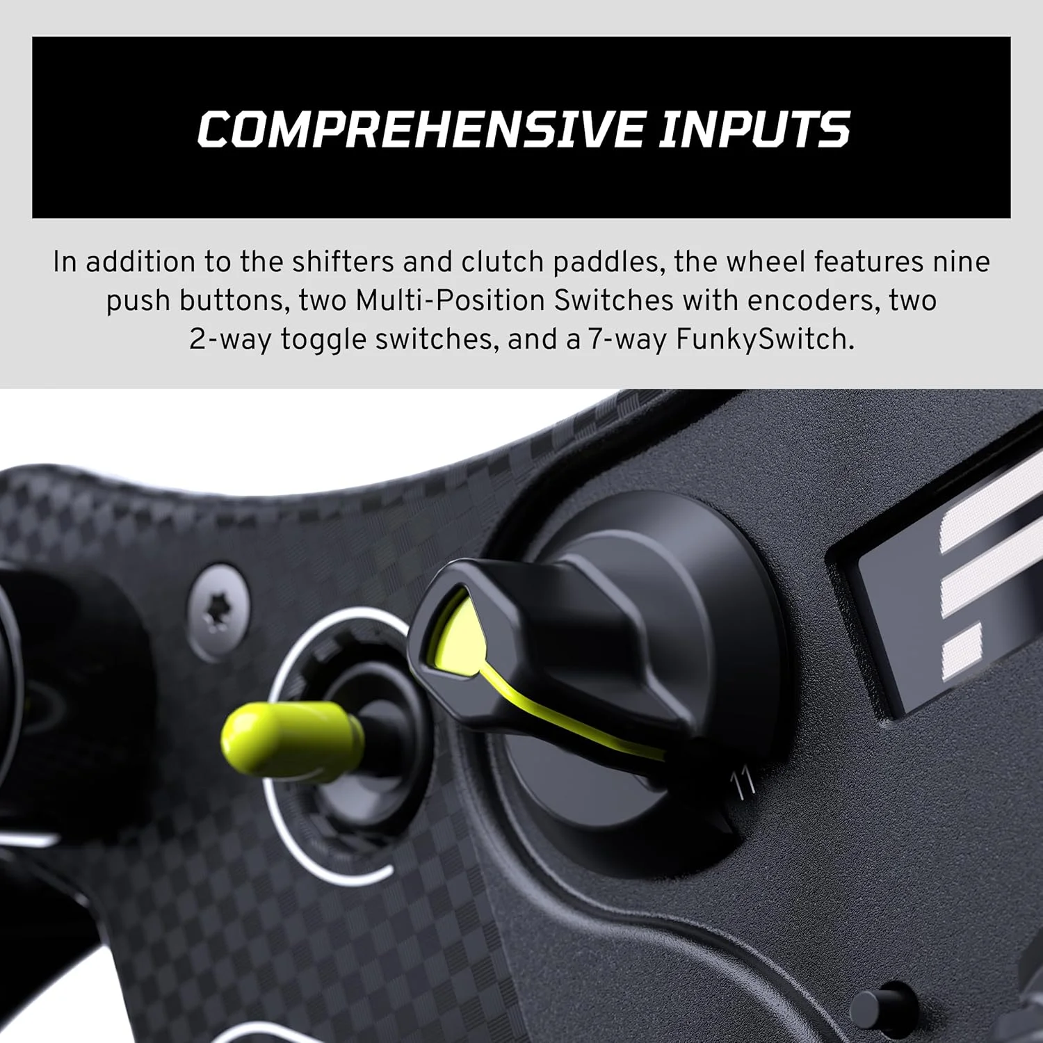 فرمان مسابقه سیمکارت خورجینی FANATEC CSL GT3 – دستههای روکشدار، شیفترهای مغناطیسی سفارشی، پدالهای آنالوگ دوگانه، نمایشگر OLED، QR2 Lite از پیش نصب شده – PC فرمان مسابقه سیمکارت خورجینی FANATEC CSL GT3 – دستههای روکشدار، شیفترهای مغناطیسی سفارشی، پدالهای آنالوگ دوگانه، نمایشگر OLED، QR2 Lite از پیش نصب شده – PC