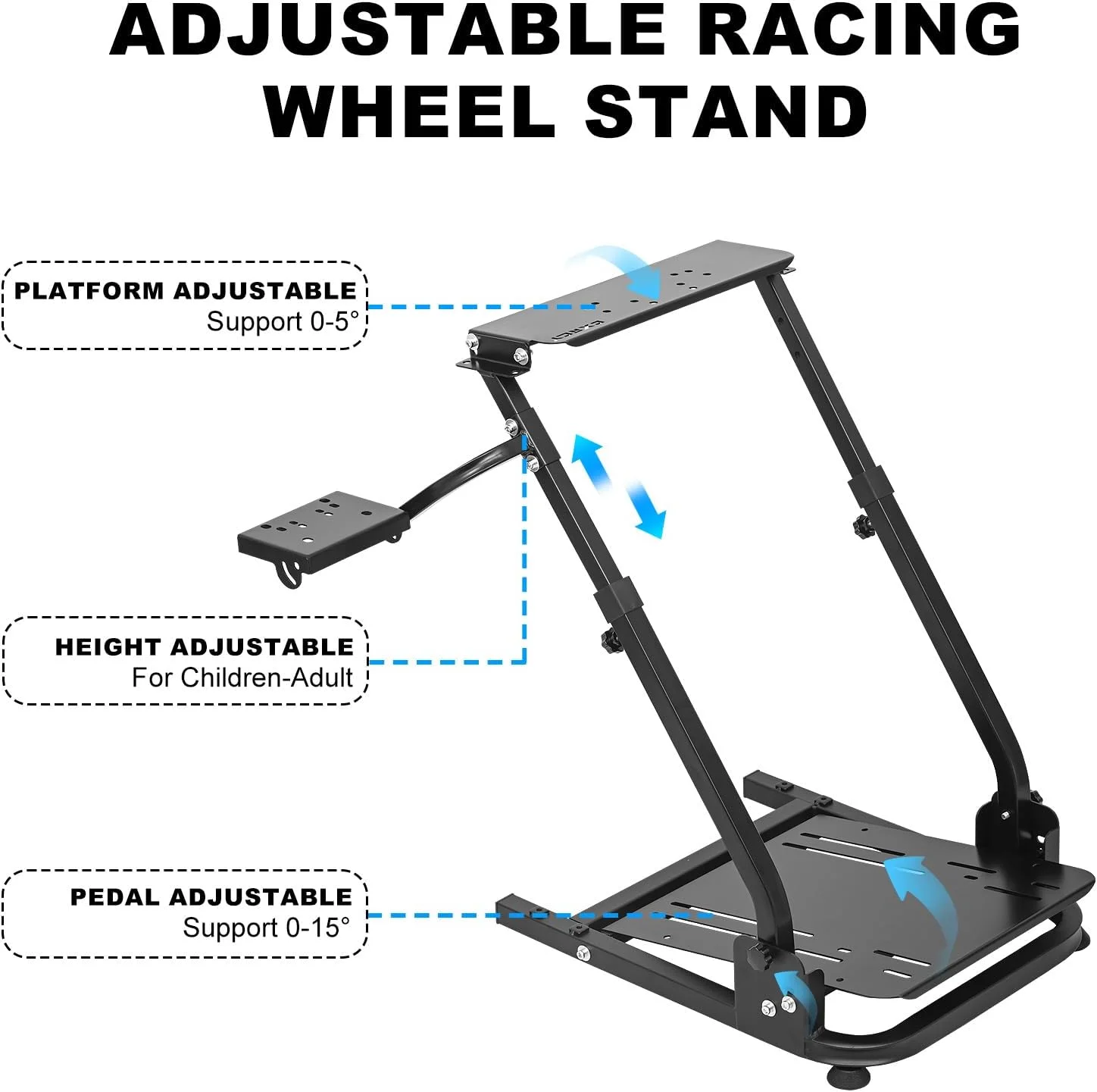 پایه فرمان مسابقه CXRCY سازگار با Logitech G920 G29 G27 G25، کابین خلبان بازی، قابل تنظیم ارتفاع، تاشو، شبیه ساز مسابقه بازی، پایه فرمان، چرخ و پدال شامل نمی شود پایه فرمان مسابقه CXRCY سازگار با Logitech G920 G29 G27 G25، کابین خلبان بازی، قابل تنظیم ارتفاع، تاشو، شبیه ساز مسابقه بازی، پایه فرمان، چرخ و پدال شامل نمی شود