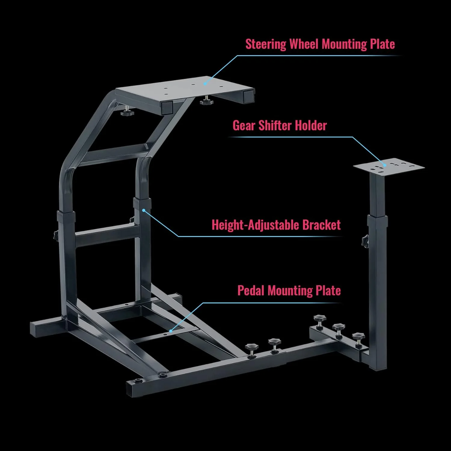 پایه فرمان مسابقه ای CO-Z سازگار با Logitech G27, G29, G920، پایه فرمان با ارتفاع قابل تنظیم برای Thrustmaster، پایه فرمان مسابقه ای برای بازی PS4