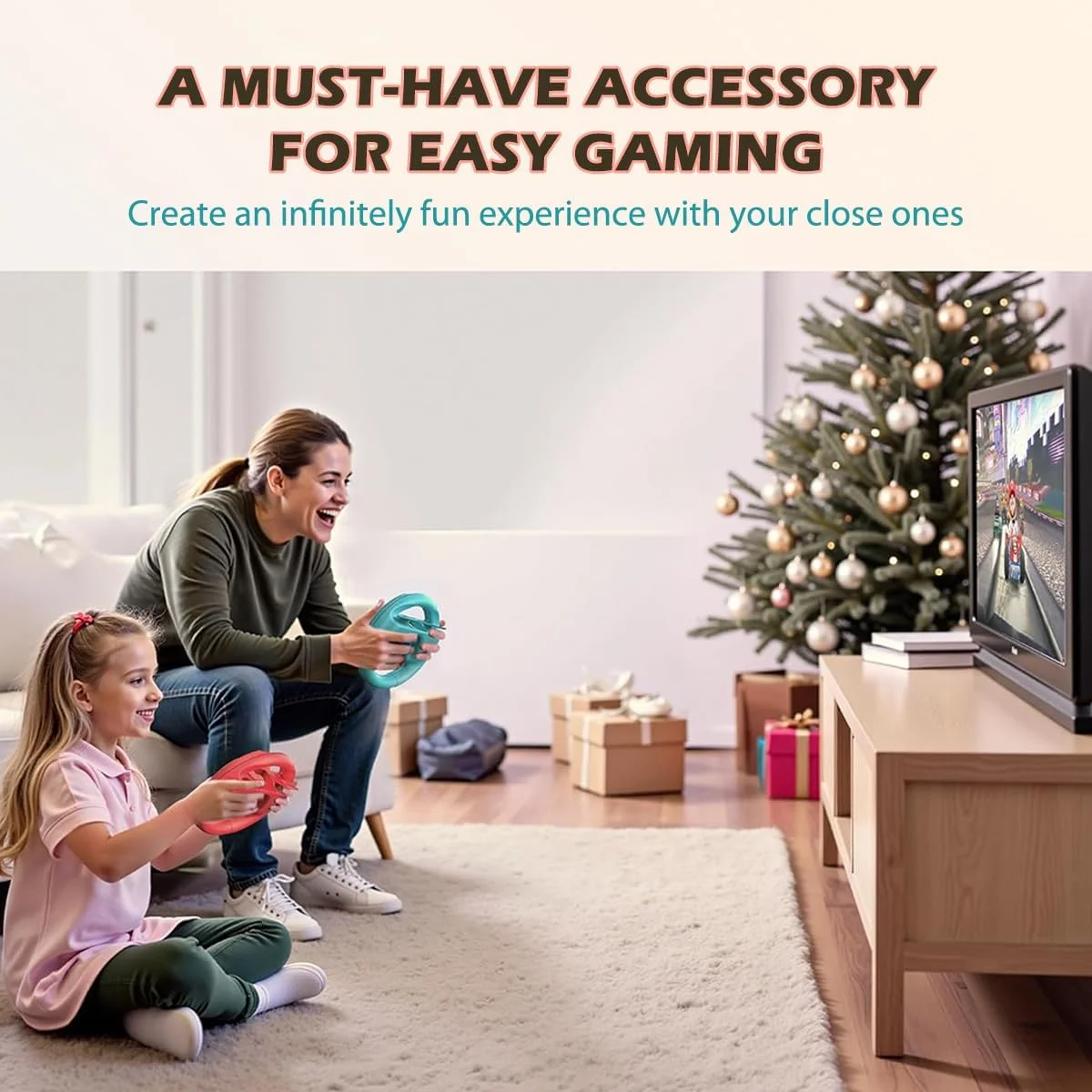 فرمان مسابقه ای Chucai برای سوییچ 2، بسته 2 عددی لوازم جانبی مسابقه ای Joy-Con برای ماریو کارت، لوازم جانبی بازی مسابقه ای ارگونومیک، سازگار با World 9/8، طراحی ارگونومیک خستگی دست را کاهش می دهد