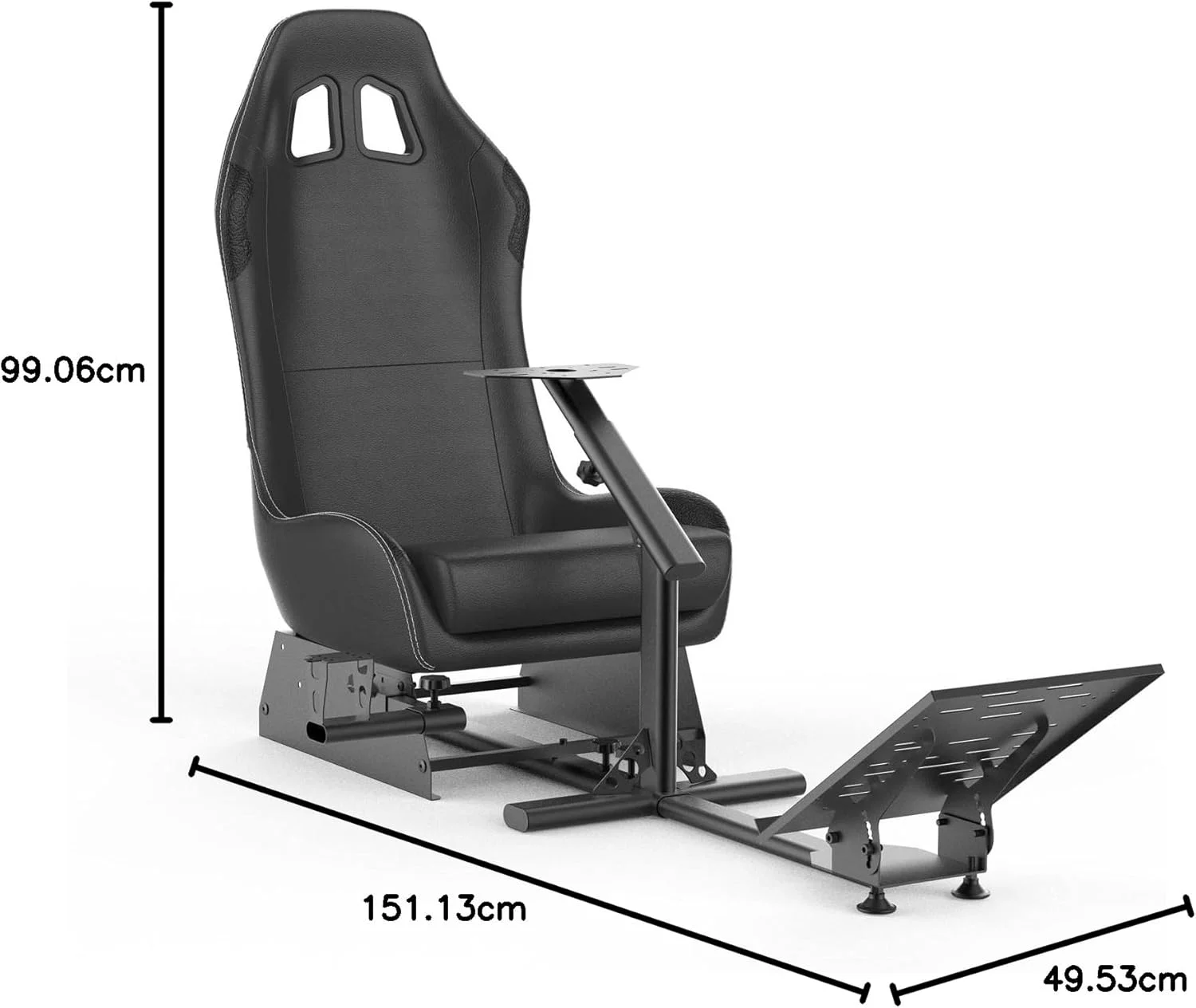 پایه فرمان مسابقه با صندلی گیمینگ رانندگی برای همه Logitech G923 | G29 | G920 | Thrustmaster | Fanatec Wheels | Xbox One, PS4, PC Platforms