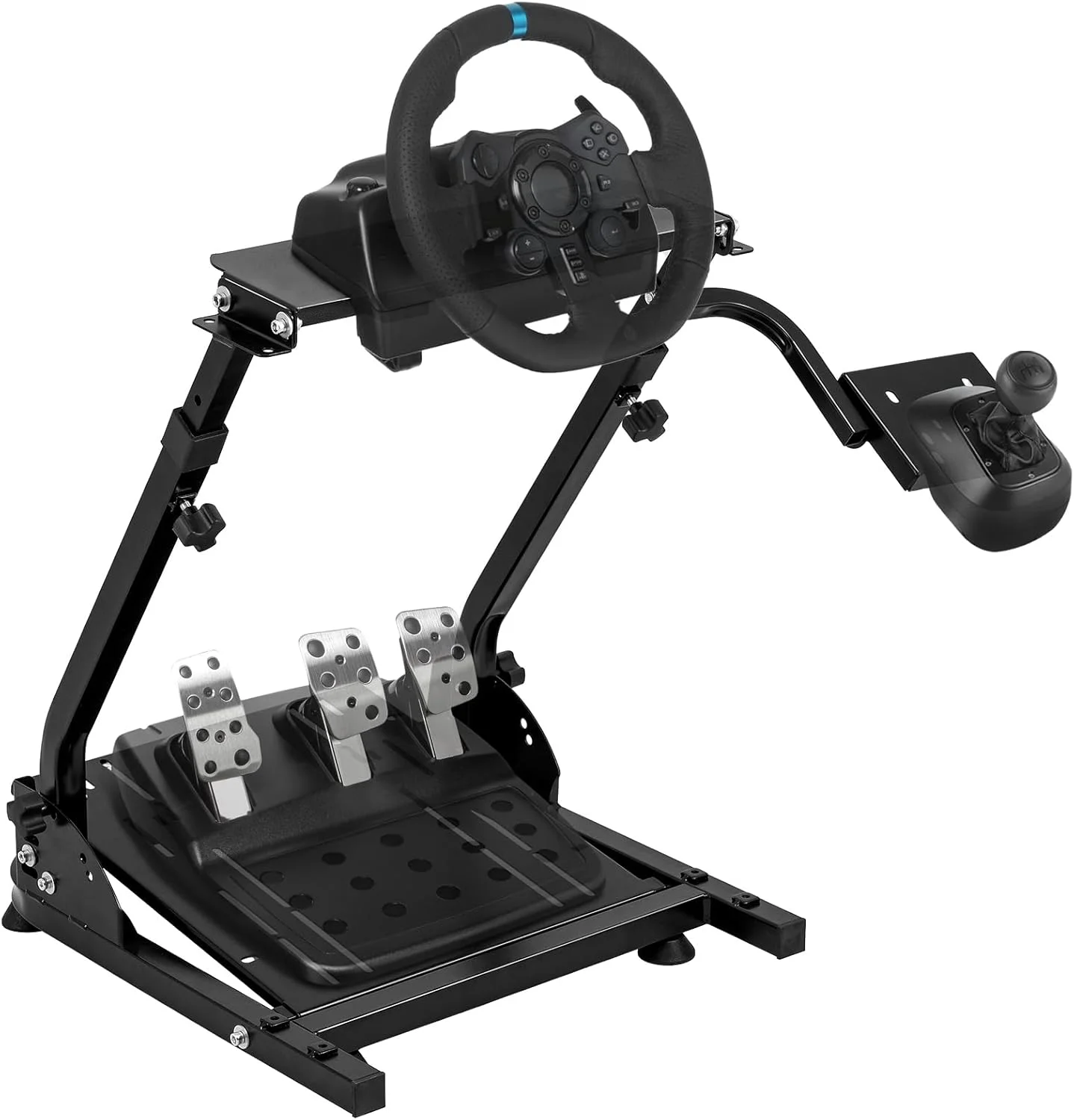 پایه فرمان مسابقه ای تاشو BLENNACY، با قابلیت تنظیم ارتفاع، سازگار با Logitech G920 G29 G27 G25 (فرمان و پدال ها شامل نمی شوند) پایه فرمان مسابقه ای تاشو BLENNACY، با قابلیت تنظیم ارتفاع، سازگار با Logitech G920 G29 G27 G25 (فرمان و پدال ها شامل نمی شوند)