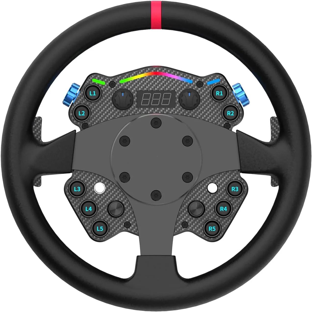 فرمان مسابقه CAMMUS C12، فرمان بازی + گیره نصب رومیزی + کنترل‌های چند منظوره، فرمان مخصوص کامپیوتر، پدال‌های تعویض دنده مغناطیسی، PC - مشکی