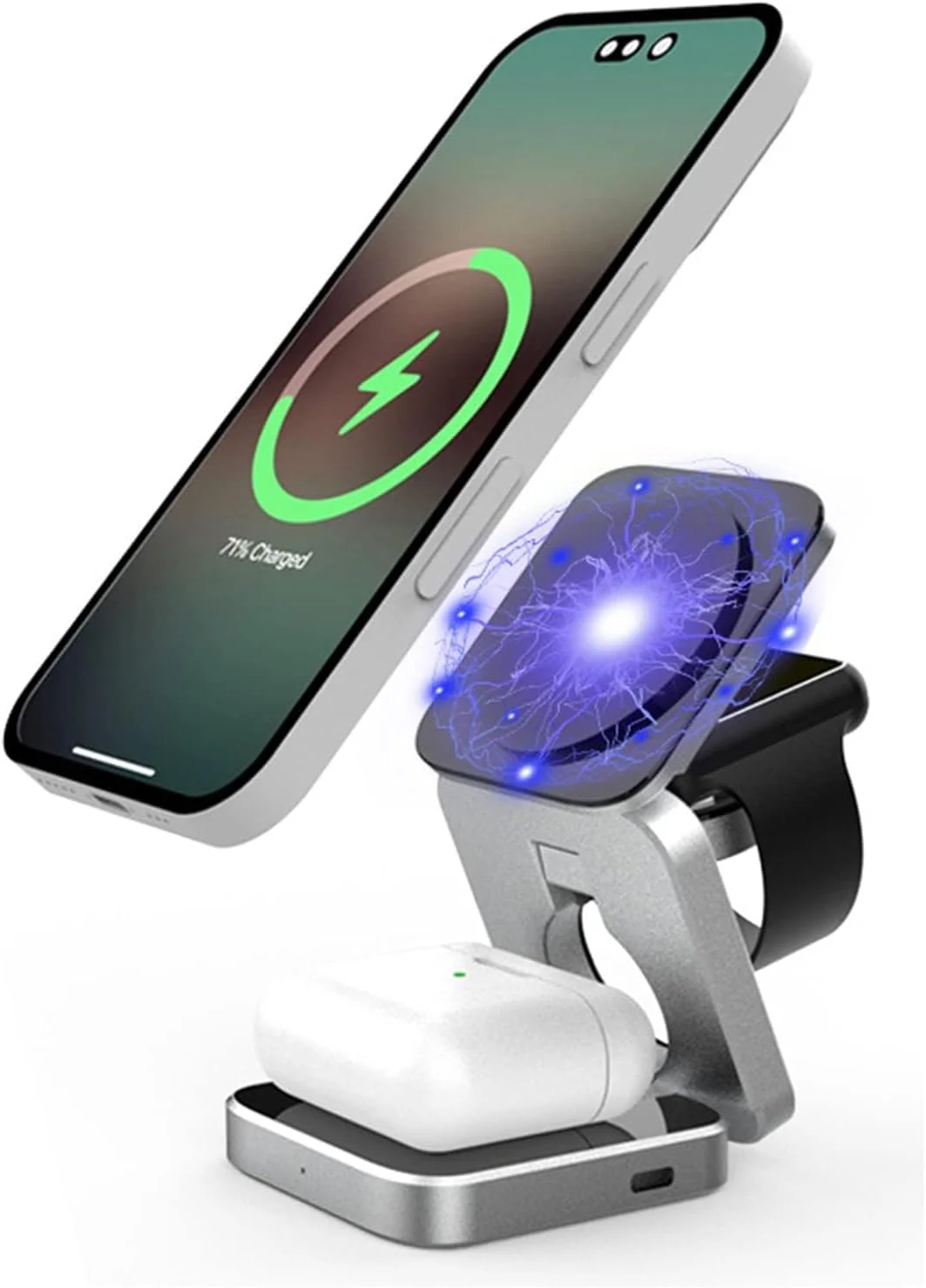 استند شارژ سریع وایرلس 3 در 1، مینی استند شارژ سریع 15 واتی 3 در 1 تاشو برای آیفون 14/13/12/11 پرو مکس/مینی، استند شارژ مغناطیسی برای آیواچ اولترا/8/7/6/SE/5/4، ایرپادز استند شارژ سریع وایرلس 3 در 1، مینی استند شارژ سریع 15 واتی 3 در 1 تاشو برای آیفون 14/13/12/11 پرو مکس/مینی، استند شارژ مغناطیسی برای آیواچ اولترا/8/7/6/SE/5/4، ایرپادز