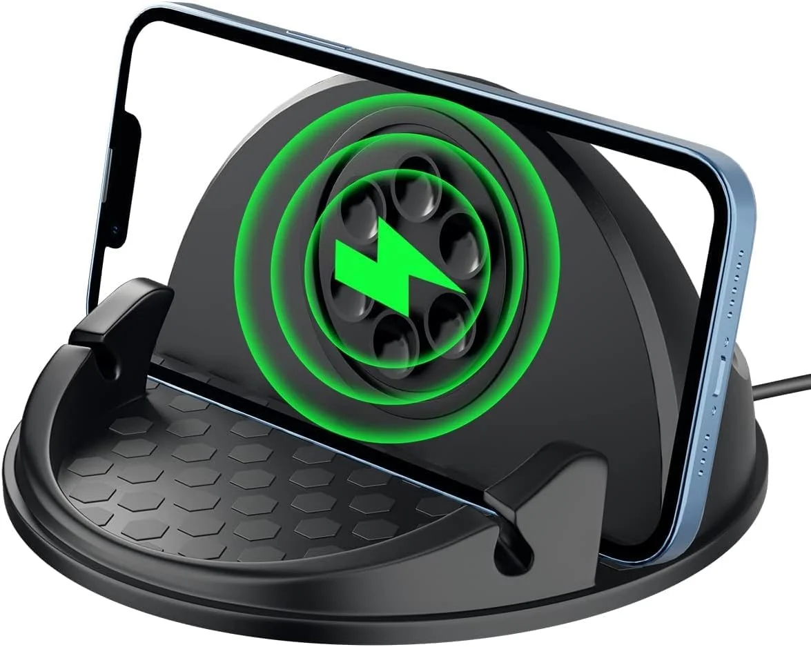 شارژر بیسیم 15 واتی خودرو، نگهدارنده گوشی موبایل داشبورد، شارژر بیسیم سریع Qi مناسب برای آیفون 14 13 12 11 پرو مکس Xr X Se، سامسونگ S23 S22 S21 Ultra (تک عددی) شارژر بیسیم 15 واتی خودرو، نگهدارنده گوشی موبایل داشبورد، شارژر بیسیم سریع Qi مناسب برای آیفون 14 13 12 11 پرو مکس Xr X Se، سامسونگ S23 S22 S21 Ultra (تک عددی)