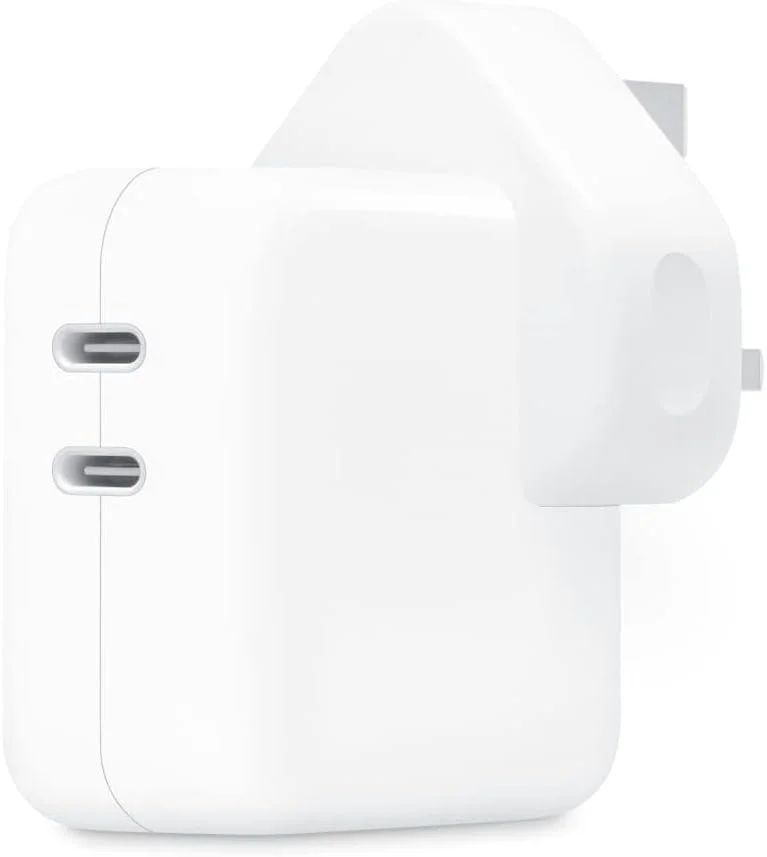 آداپتور برق 35 واتی دو پورت USB-C سازگار با تلفن همراه - سفید آداپتور برق 35 واتی دو پورت USB-C سازگار با تلفن همراه - سفید