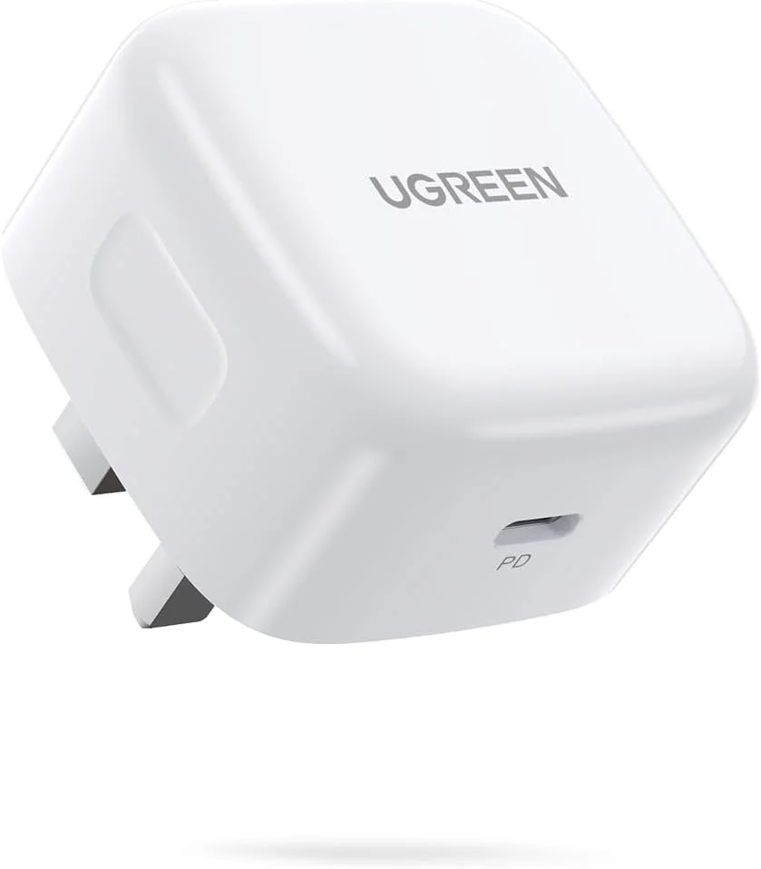 شارژر USB C مدل UGREEN آیفون 16 PD 20W، آداپتور شارژر سریع موبایل Type C، آداپتور مسافرتی جهانی Type C سازگار با آیفون 16 SE/16 Pro/16 Plus /16 Pro Max، سری 15/14 و غیره