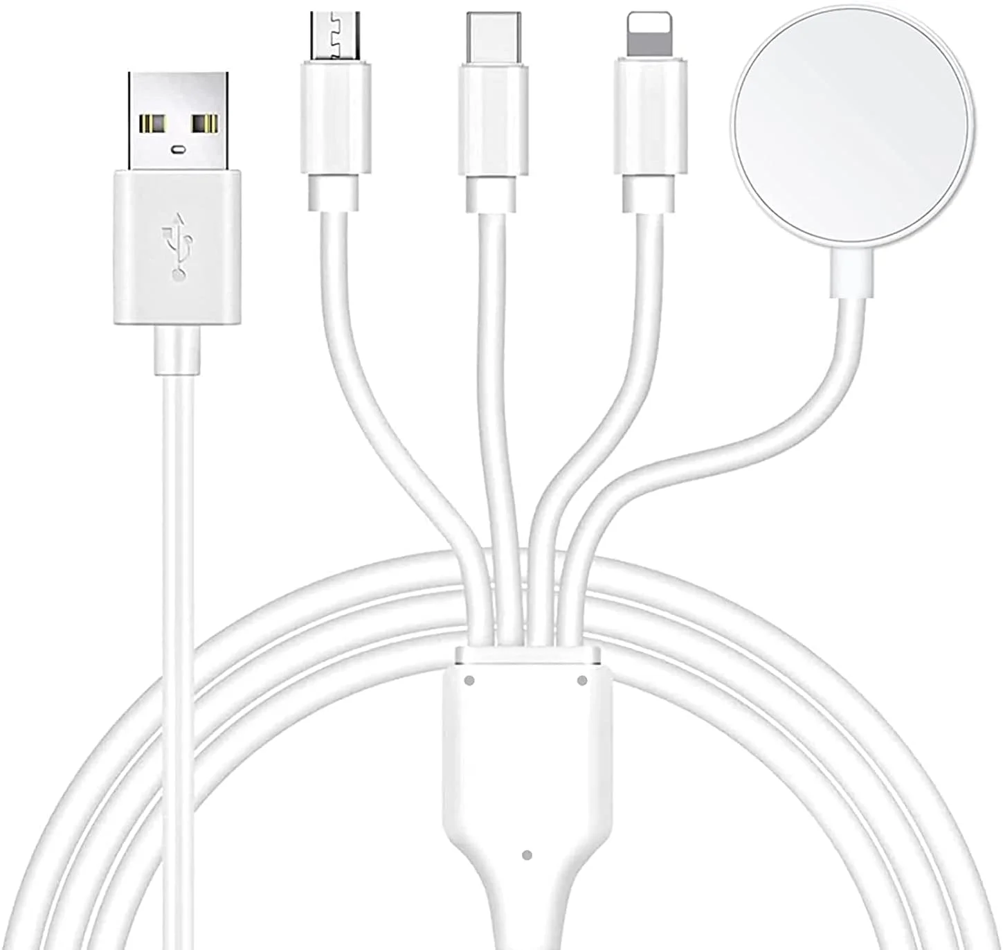 کابل شارژ 4 در 1 TERRIFI برای ساعت و تلفن - کابل شارژ چندگانه USB با Type C، اتصال دهنده مغناطیسی سریع برای ساعت اپل، آیفون، گلکسی، پیکسل، اندروید کابل شارژ 4 در 1 TERRIFI برای ساعت و تلفن - کابل شارژ چندگانه USB با Type C، اتصال دهنده مغناطیسی سریع برای ساعت اپل، آیفون، گلکسی، پیکسل، اندروید