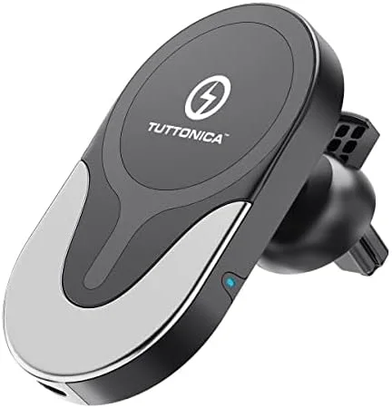 شارژر بیسیم مغناطیسی اتوماتیک 15 واتی خودرو TUTTONICA برای آیفون و اندروید، هولدر گوشی موبایل برای دریچه هوا و داشبورد شارژر بیسیم مغناطیسی اتوماتیک 15 واتی خودرو TUTTONICA برای آیفون و اندروید، هولدر گوشی موبایل برای دریچه هوا و داشبورد