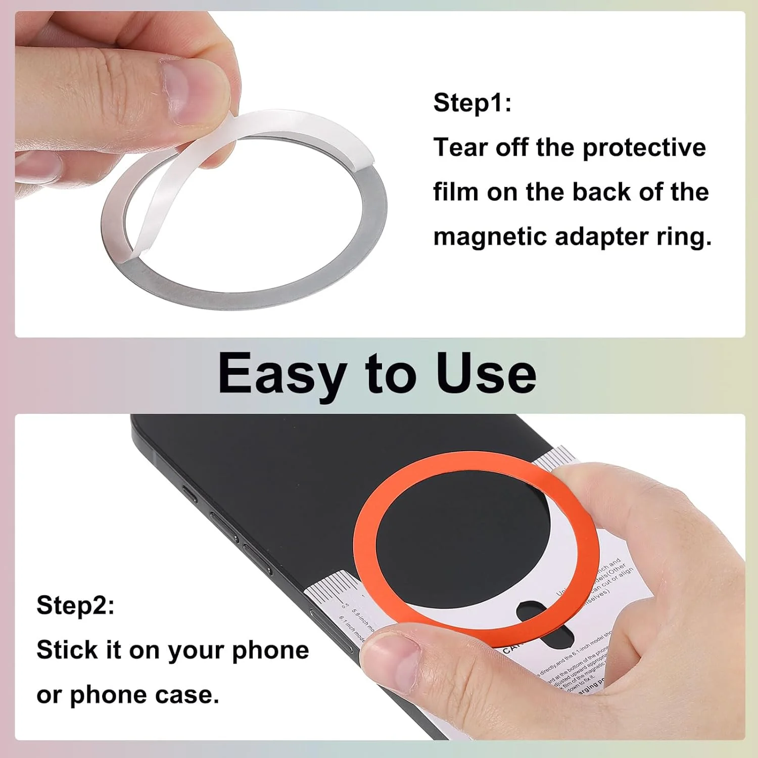 حلقه استیکر مغناطیسی، 2 عدد - حلقه آداپتور مغناطیسی جهانی، کیت تبدیل شارژ بی سیم مغناطیسی سیلیکونی برای قاب تلفن همراه شارژر بی سیم (نارنجی) حلقه استیکر مغناطیسی، 2 عدد - حلقه آداپتور مغناطیسی جهانی، کیت تبدیل شارژ بی سیم مغناطیسی سیلیکونی برای قاب تلفن همراه شارژر بی سیم (نارنجی)