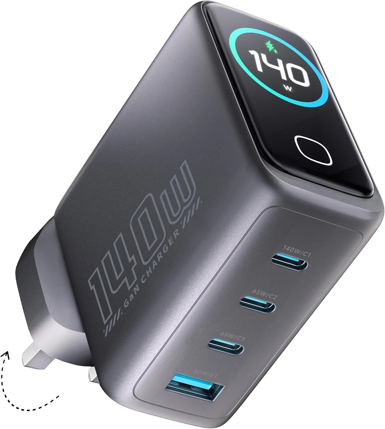 شارژر USB C پاورولوجی PD 140W، نمایشگر هوشمند TFT، شارژر لپ تاپ، شارژ سریع چند دستگاهی 4 پورت، آداپتور برق GaN پیشرفته، آداپتور شارژ سریع دیواری لپ تاپ برای مک بوک، آیفون 17، سامسونگ شارژر USB C پاورولوجی PD 140W، نمایشگر هوشمند TFT، شارژر لپ تاپ، شارژ سریع چند دستگاهی 4 پورت، آداپتور برق GaN پیشرفته، آداپتور شارژ سریع دیواری لپ تاپ برای مک بوک، آیفون 17، سامسونگ