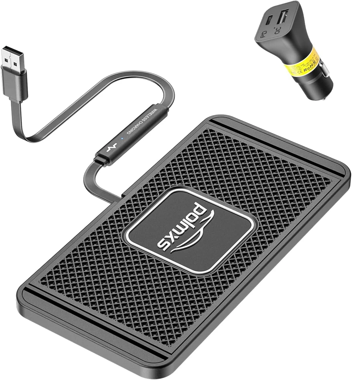 پد شارژر بی سیم POLMXS، شارژر بی سیم خودرو، پد شارژ 10 واتی ضد لغزش، شارژر سریع بی سیم تلفن همراه برای خودرو، تشک شارژ بی سیم تلفن همراه galaxy21/20 Note10 S9S10S8 (کابل 30 سانتی متری)(C2Y) پد شارژر بی سیم POLMXS، شارژر بی سیم خودرو، پد شارژ 10 واتی ضد لغزش، شارژر سریع بی سیم تلفن همراه برای خودرو، تشک شارژ بی سیم تلفن همراه galaxy21/20 Note10 S9S10S8 (کابل 30 سانتی متری)(C2Y)