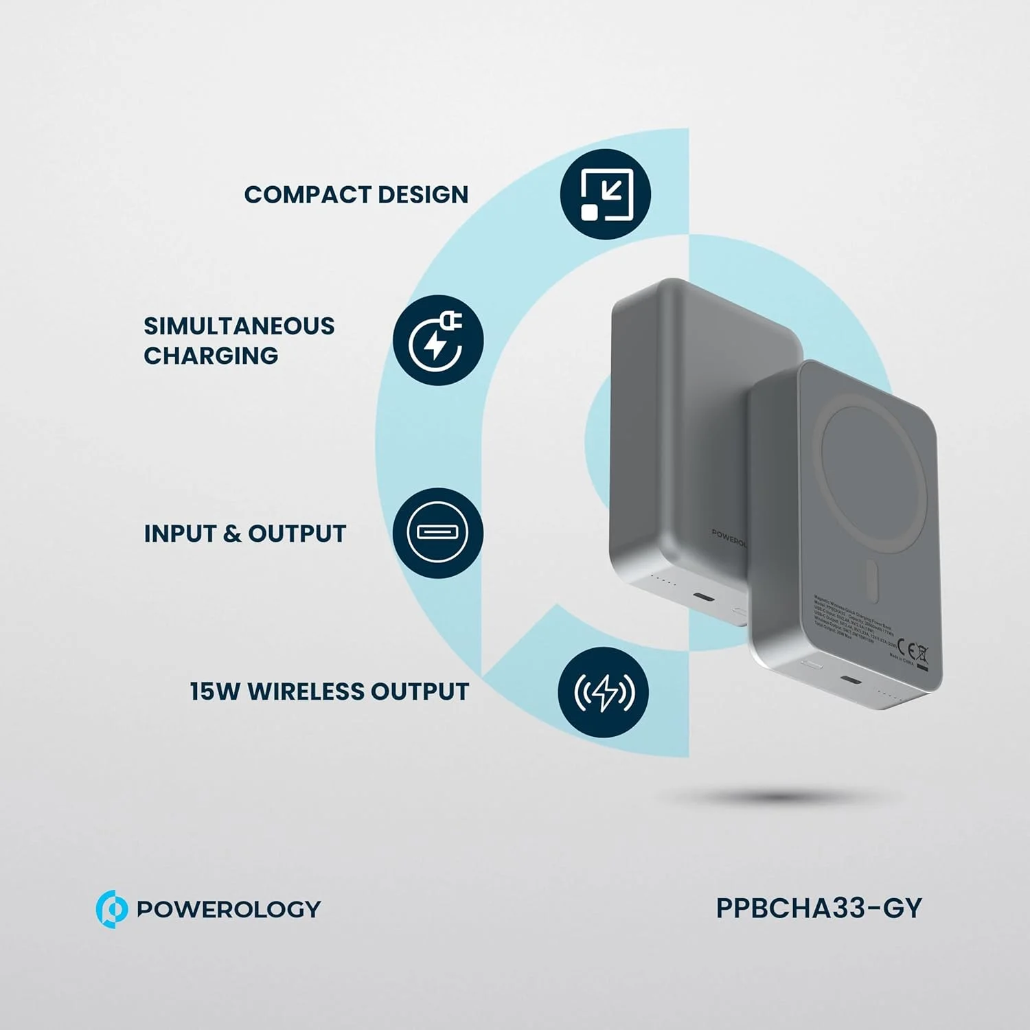 پاوربانک پاورولوژی 20000 میلی آمپر ساعت، سازگار با مگسیف، شارژر بیسیم قابل حمل با شارژ سریع، بسته باتری با خروجی بیسیم 15 واتی و شارژ سیمی PD 20 واتی تلفن همراه برای آیفون 12-17، سامسونگ پاوربانک پاورولوژی 20000 میلی آمپر ساعت، سازگار با مگسیف، شارژر بیسیم قابل حمل با شارژ سریع، بسته باتری با خروجی بیسیم 15 واتی و شارژ سیمی PD 20 واتی تلفن همراه برای آیفون 12-17، سامسونگ