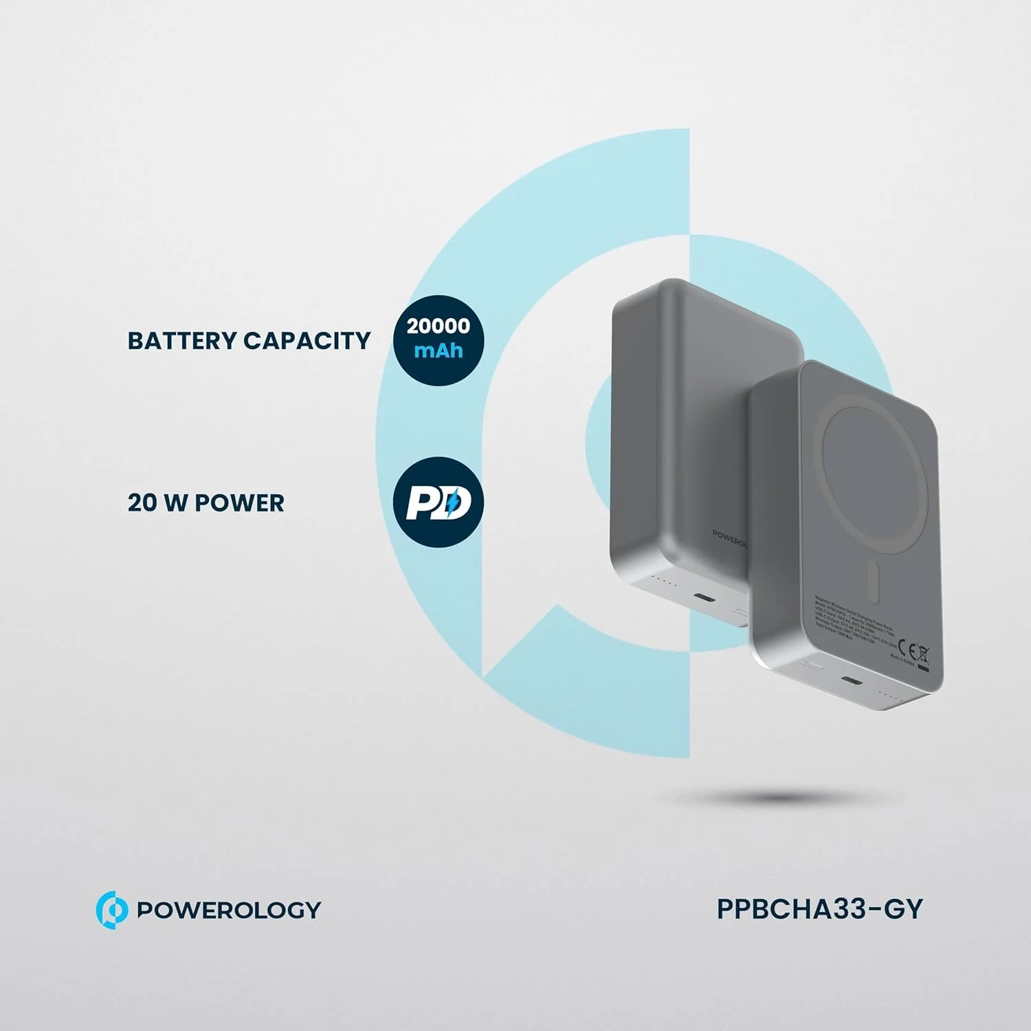 پاوربانک پاورولوژی 20000 میلی آمپر ساعت، سازگار با مگسیف، شارژر بیسیم قابل حمل با شارژ سریع، بسته باتری با خروجی بیسیم 15 واتی و شارژ سیمی PD 20 واتی تلفن همراه برای آیفون 12-17، سامسونگ پاوربانک پاورولوژی 20000 میلی آمپر ساعت، سازگار با مگسیف، شارژر بیسیم قابل حمل با شارژ سریع، بسته باتری با خروجی بیسیم 15 واتی و شارژ سیمی PD 20 واتی تلفن همراه برای آیفون 12-17، سامسونگ