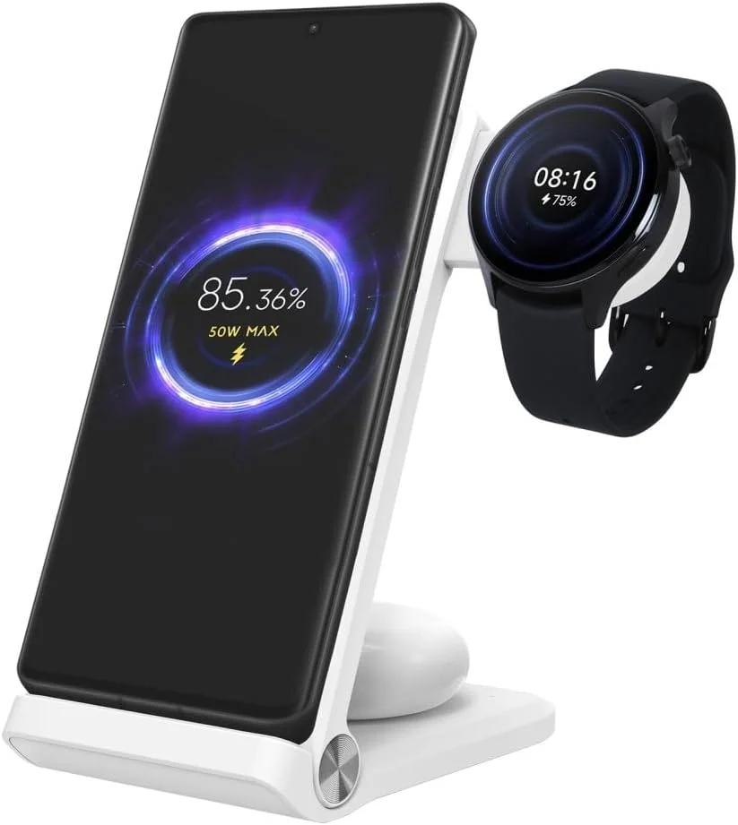 استیشن شارژر وایرلس سه کاره Nillkin PowerTrio طراحی شده برای موبایل، هندزفری و ساعت هوشمند، به همراه شارژر وایرلس ساعت (پلاگ EU) - سفید استیشن شارژر وایرلس سه کاره Nillkin PowerTrio طراحی شده برای موبایل، هندزفری و ساعت هوشمند، به همراه شارژر وایرلس ساعت (پلاگ EU) - سفید