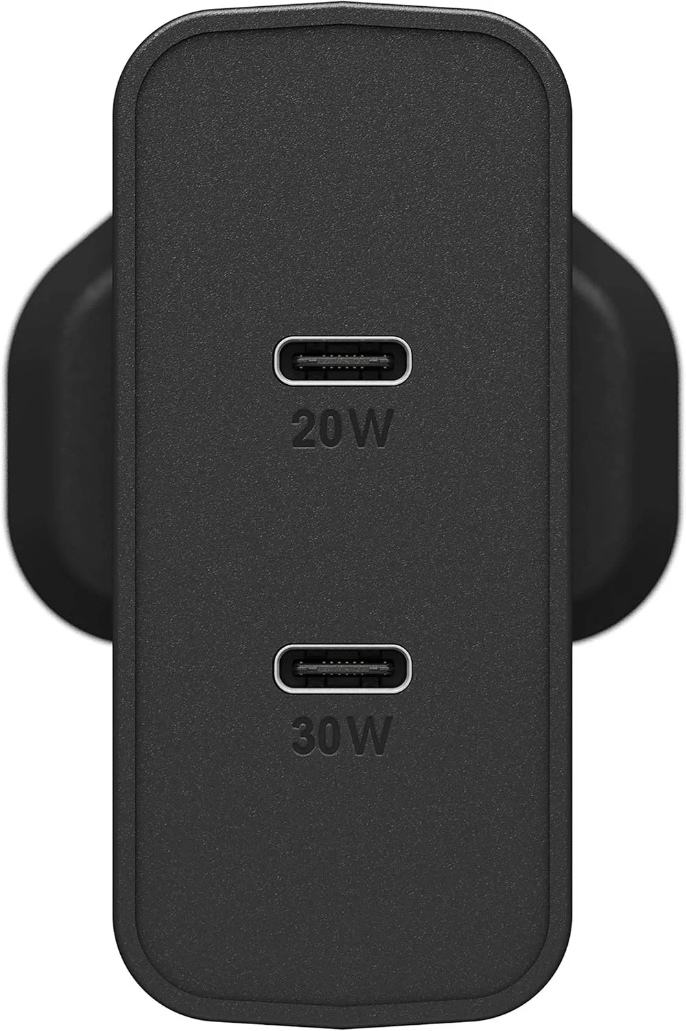شارژر دیواری دو پورت OtterBox با توان 50 وات، USB-C PD 30W GaN + USB-C PD 20W، شارژر سریع برای تلفن هوشمند و تبلت، تست شده در برابر سقوط، مقاوم و بسیار بادوام، مشکی شارژر دیواری دو پورت OtterBox با توان 50 وات، USB-C PD 30W GaN + USB-C PD 20W، شارژر سریع برای تلفن هوشمند و تبلت، تست شده در برابر سقوط، مقاوم و بسیار بادوام، مشکی