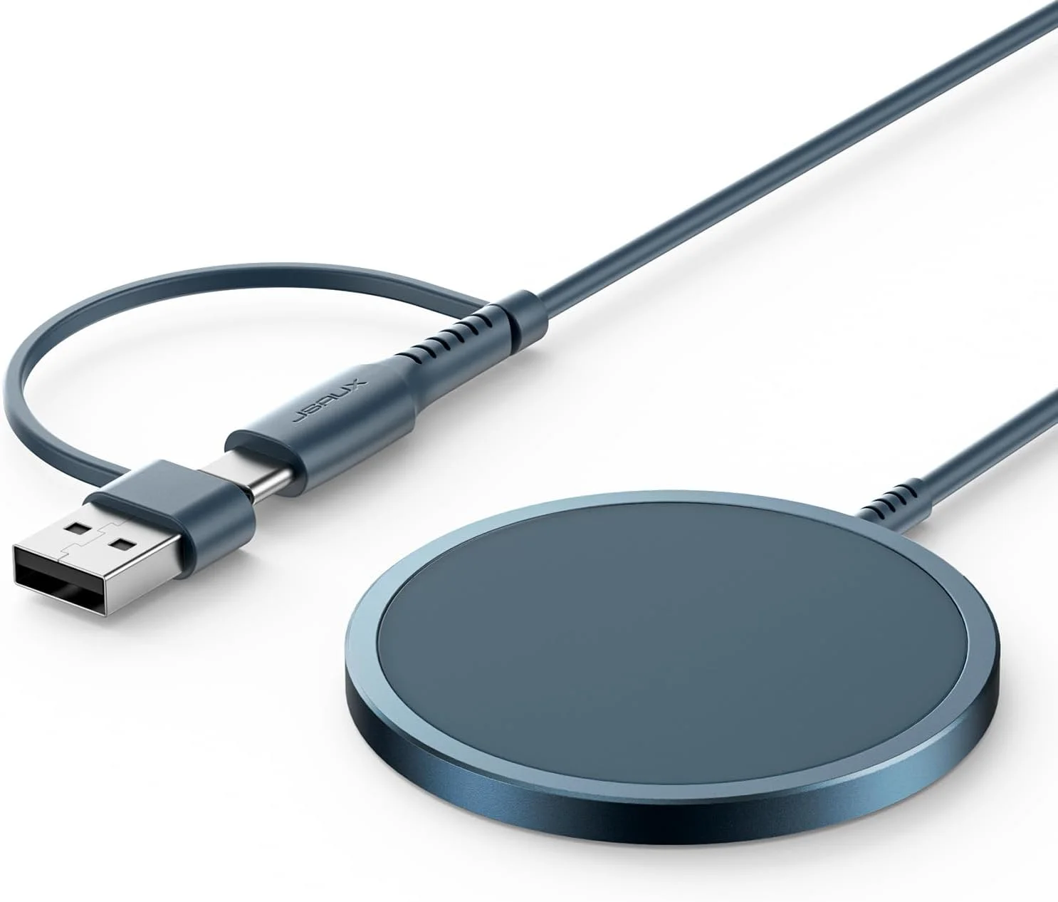 شارژر بیسیم مگسیف JSAUX، شارژر مغناطیسی سازگار با آیفون 16/16 پرو/16 پلاس/16 پرو مکس/آیفون 15 پرو مکس پلاس/آیفون سری 14 13 12، پد شارژ بیسیم، شارژر مگ (آبی) شارژر بیسیم مگسیف JSAUX، شارژر مغناطیسی سازگار با آیفون 16/16 پرو/16 پلاس/16 پرو مکس/آیفون 15 پرو مکس پلاس/آیفون سری 14 13 12، پد شارژ بیسیم، شارژر مگ (آبی)