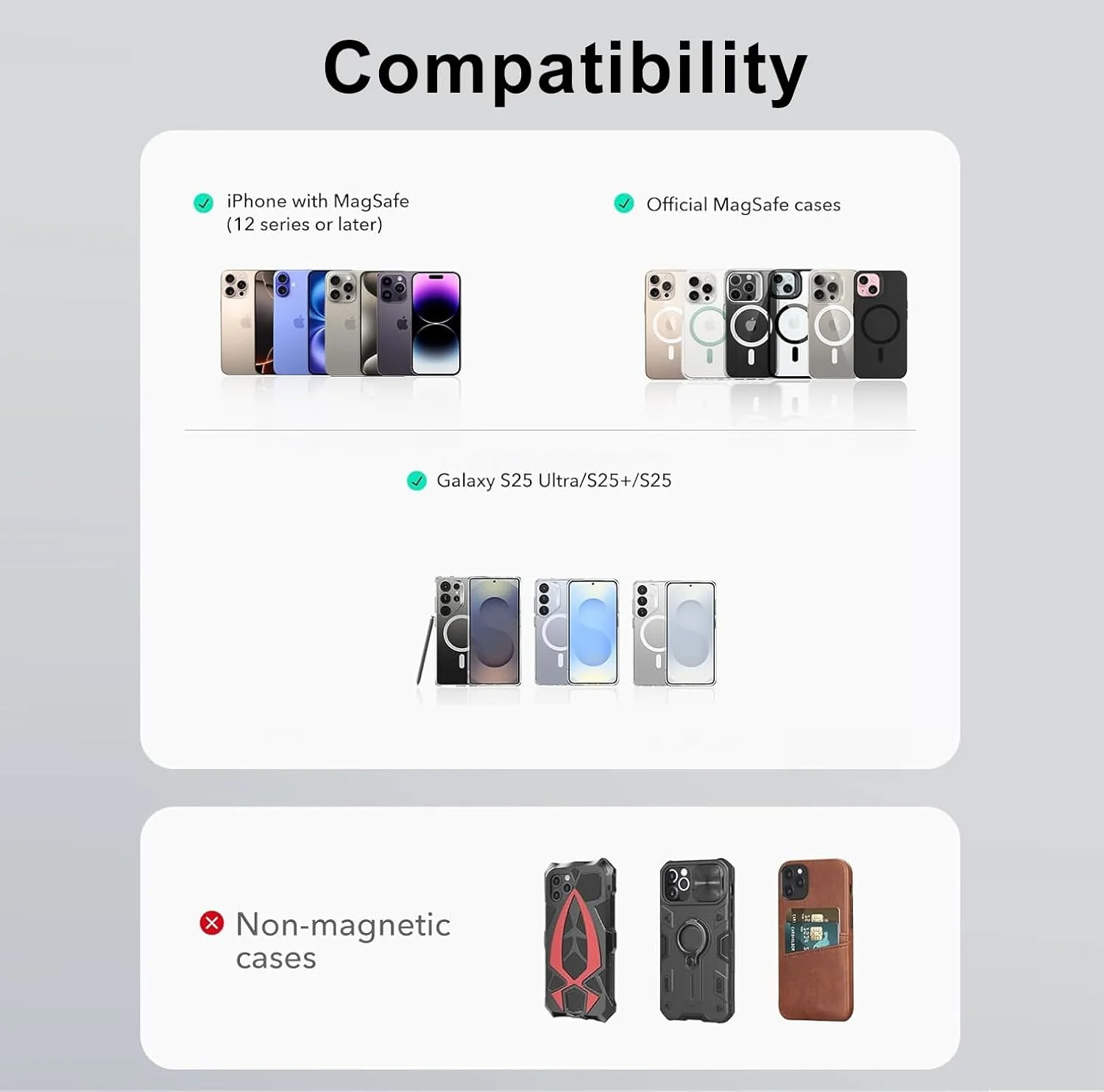 شارژر بیسیم مغناطیسی خودرو MagSafe با آداپتور فوقالعاده جمعوجور خودرو با شارژر سریع USB Type-C برای دریچه خودرو - رانندگی ایمن و بدون هندزفری شارژر بیسیم مغناطیسی خودرو MagSafe با آداپتور فوقالعاده جمعوجور خودرو با شارژر سریع USB Type-C برای دریچه خودرو - رانندگی ایمن و بدون هندزفری