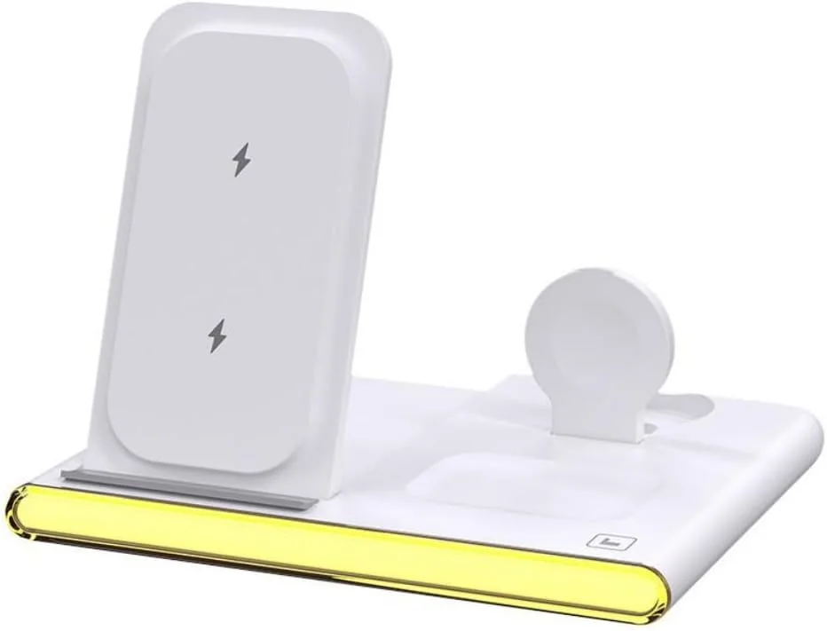 شارژر بیسیم 3 در 1، شارژ بیسیم 15 واتی چند دستگاهی برای آیفون 16/15/14/13/12/11 پرو مکس/X/Xs ایرپادز 4/3/2 آیواچ سری 10/9/8/7/6 (سفید، کابل USB-C) شارژر بیسیم 3 در 1، شارژ بیسیم 15 واتی چند دستگاهی برای آیفون 16/15/14/13/12/11 پرو مکس/X/Xs ایرپادز 4/3/2 آیواچ سری 10/9/8/7/6 (سفید، کابل USB-C)