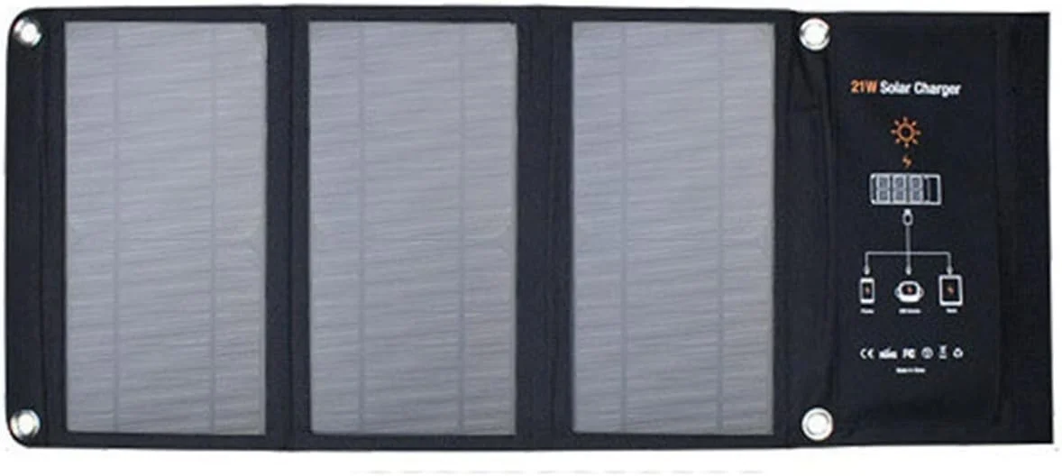 کیت استارتر پنل خورشیدی قابل حمل 21 وات، بسته شارژ تاشو خورشیدی، شارژر موبایل USB دوگانه، پد شارژ خورشیدی اضطراری در فضای باز، طراحی جمع و جور، قدرت بیشتر کیت استارتر پنل خورشیدی قابل حمل 21 وات، بسته شارژ تاشو خورشیدی، شارژر موبایل USB دوگانه، پد شارژ خورشیدی اضطراری در فضای باز، طراحی جمع و جور، قدرت بیشتر