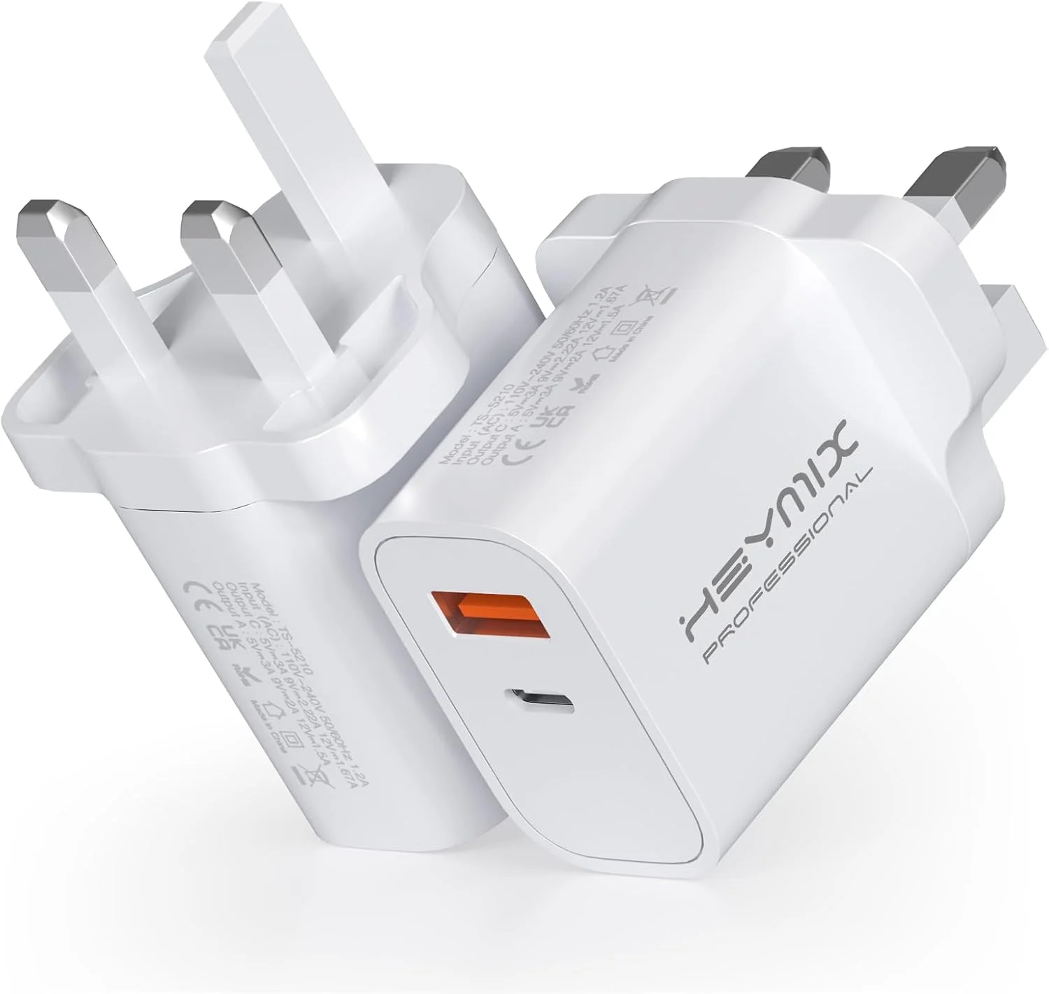 شارژر سریع آیفون، شارژر 20 واتی USB C (دو عددی)، دوشاخه دیواری PD دو پورت، آداپتور برق USB-C، سازگار با آیفون 16/15/14/13/12/11، آیپد، پیکسل 7/6