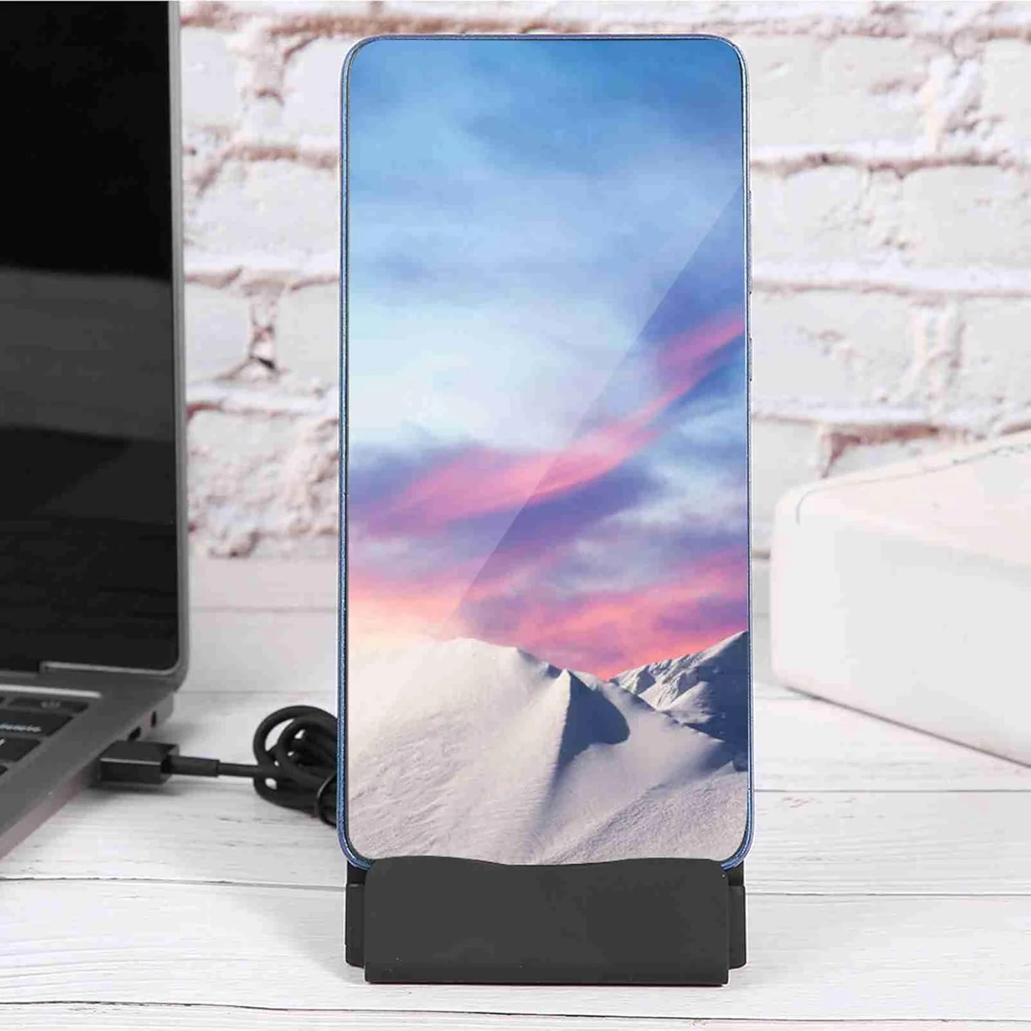 پایه شارژر موبایل تایپ C Denash، پایه شارژ یکپارچه با اندازه کوچک و وزن سبک، مناسب برای خانه و محل کار (مشکی)