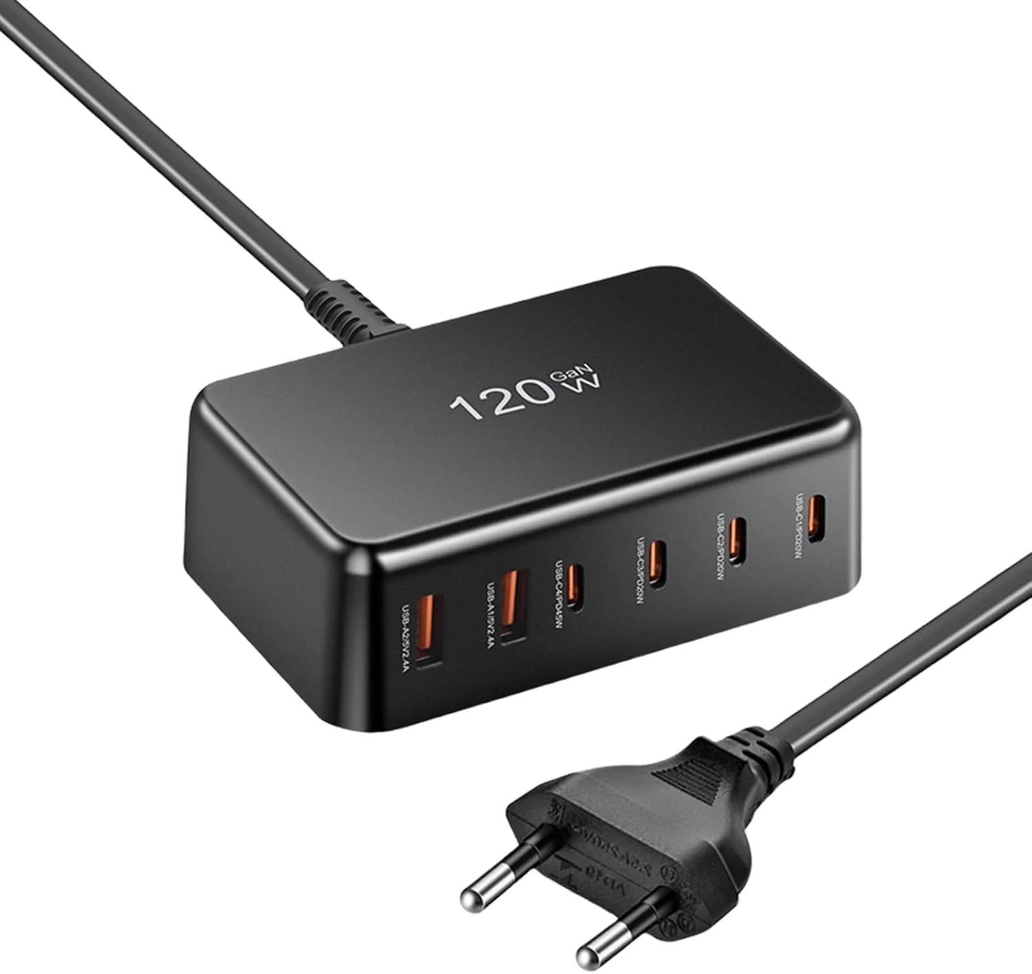 شارژر USB C - شارژر قابل حمل برای تلفن | تجهیزات شارژ 120 وات 6 پورت برای کامپیوتر، تلفن، ساعت هوشمند، لپ تاپ، کاربران دستگاه های تلفن همراه و متخصصان تجاری شارژر USB C - شارژر قابل حمل برای تلفن | تجهیزات شارژ 120 وات 6 پورت برای کامپیوتر، تلفن، ساعت هوشمند، لپ تاپ، کاربران دستگاه های تلفن همراه و متخصصان تجاری