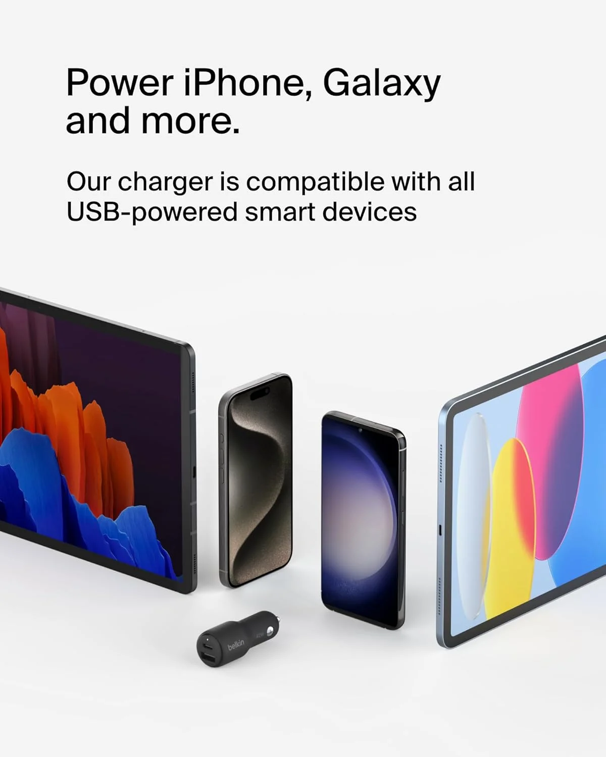 شارژر فندکی دوگانه بلکین BoostCharge با توان 42 وات، دارای پورت USB-C با شارژ سریع 30 واتی PPS و پورت USB-A با توان 12 وات برای Apple iPhone 16/16 Pro/16 Plus/16 Pro Max، iPhone 15, 14, 13, 12 Series، Samsung Galaxy S24 و سایر دستگاهها - مشکی شارژر فندکی دوگانه بلکین BoostCharge با توان 42 وات، دارای پورت USB-C با شارژ سریع 30 واتی PPS و پورت USB-A با توان 12 وات برای Apple iPhone 16/16 Pro/16 Plus/16 Pro Max، iPhone 15, 14, 13, 12 Series، Samsung Galaxy S24 و سایر دستگاهها - مشکی