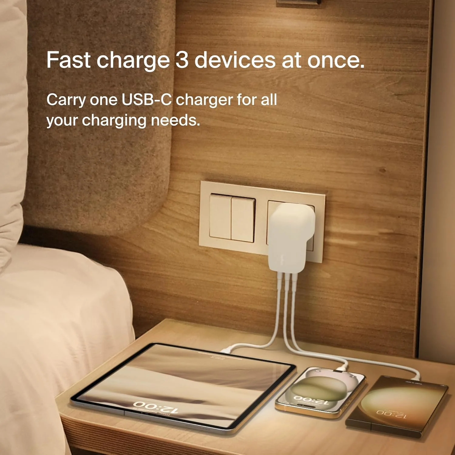 شارژر دیواری سه پورت USB-C بلکین BoostCharge با PPS 67W، شارژ سریع فعال شده با PD 3.1 - آیفون 17، ایر، سامسونگ گلکسی S25، پیکسل 10، آیپد، ایرپادز، تبلت و غیره، شامل کابل USB-C به Type C شارژر دیواری سه پورت USB-C بلکین BoostCharge با PPS 67W، شارژ سریع فعال شده با PD 3.1 - آیفون 17، ایر، سامسونگ گلکسی S25، پیکسل 10، آیپد، ایرپادز، تبلت و غیره، شامل کابل USB-C به Type C