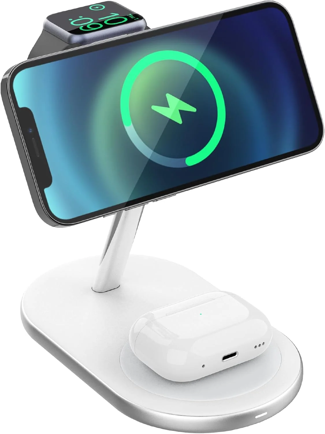 پایه شارژ بیسیم فوق سریع 15 واتی 3 در 1 Ventev پایه شارژ بیسیم فوق سریع 15 واتی 3 در 1 Ventev