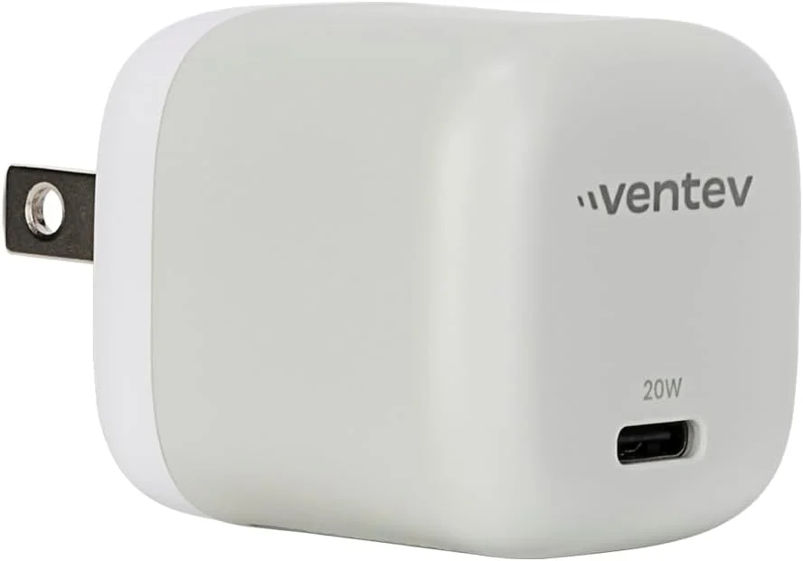 شارژر دیواری کوچک 20 واتی USB C یونیورسال فوق سریع Ventev