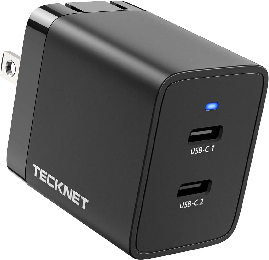 شارژر USB C تکنت، شارژر سریع 47 واتی GaN PD3.0، شارژر دیواری تاشو دوگانه USB C سازگار با سری آیفون 17/16/15/14، سامسونگ S23، آیپد پرو، پیکسل، سوییچ شارژر USB C تکنت، شارژر سریع 47 واتی GaN PD3.0، شارژر دیواری تاشو دوگانه USB C سازگار با سری آیفون 17/16/15/14، سامسونگ S23، آیپد پرو، پیکسل، سوییچ