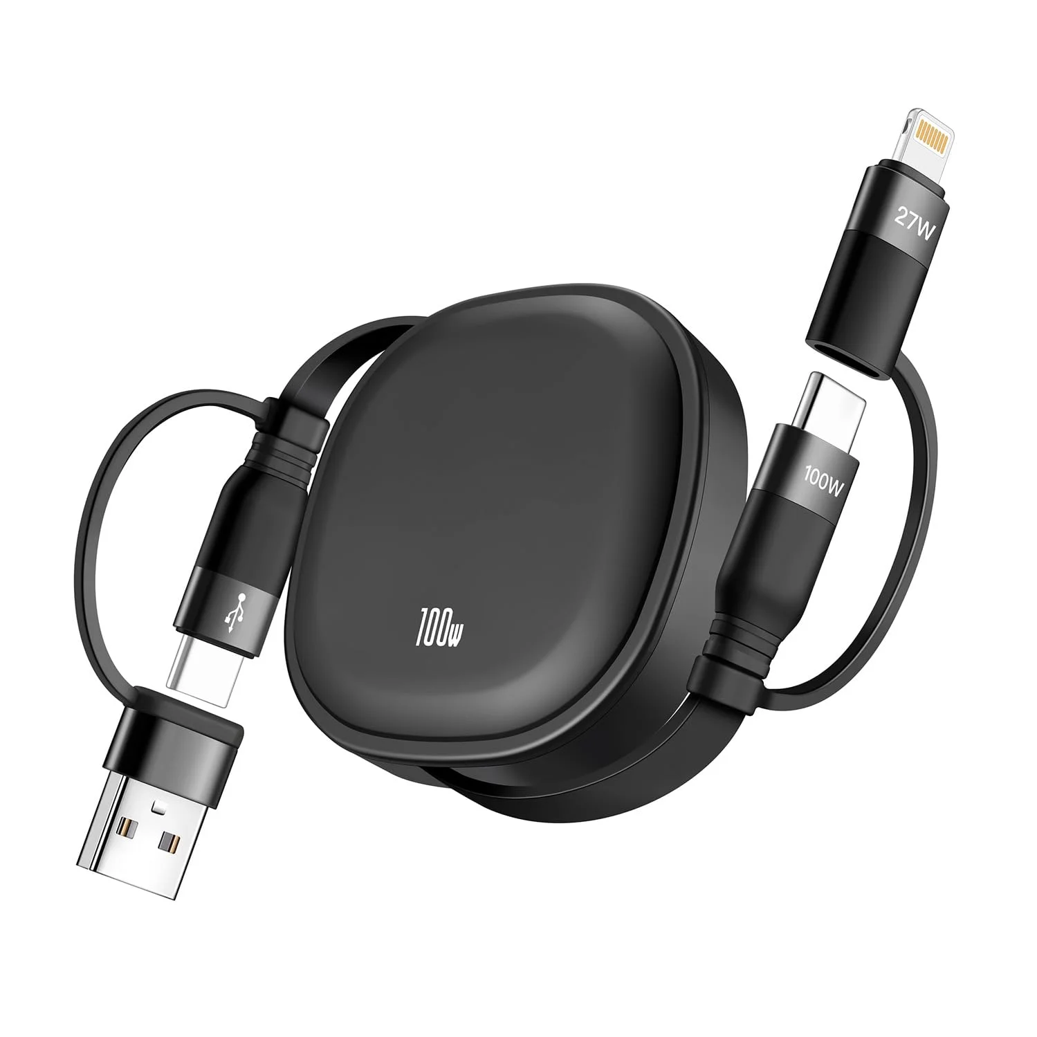 کابل جمعشونده USB Type C پنج در یک 100 واتی، کابل شارژ سریع چندگانه 5 آمپری، کابل USBC با شارژر مسافرتی USB C/A به لایتنینگ/C برای سری آیفون 16 15، مکبوک، آیپد، سامسونگ S24/S23+ (طول 1.17 متر) کابل جمعشونده USB Type C پنج در یک 100 واتی، کابل شارژ سریع چندگانه 5 آمپری، کابل USBC با شارژر مسافرتی USB C/A به لایتنینگ/C برای سری آیفون 16 15، مکبوک، آیپد، سامسونگ S24/S23+ (طول 1.17 متر)