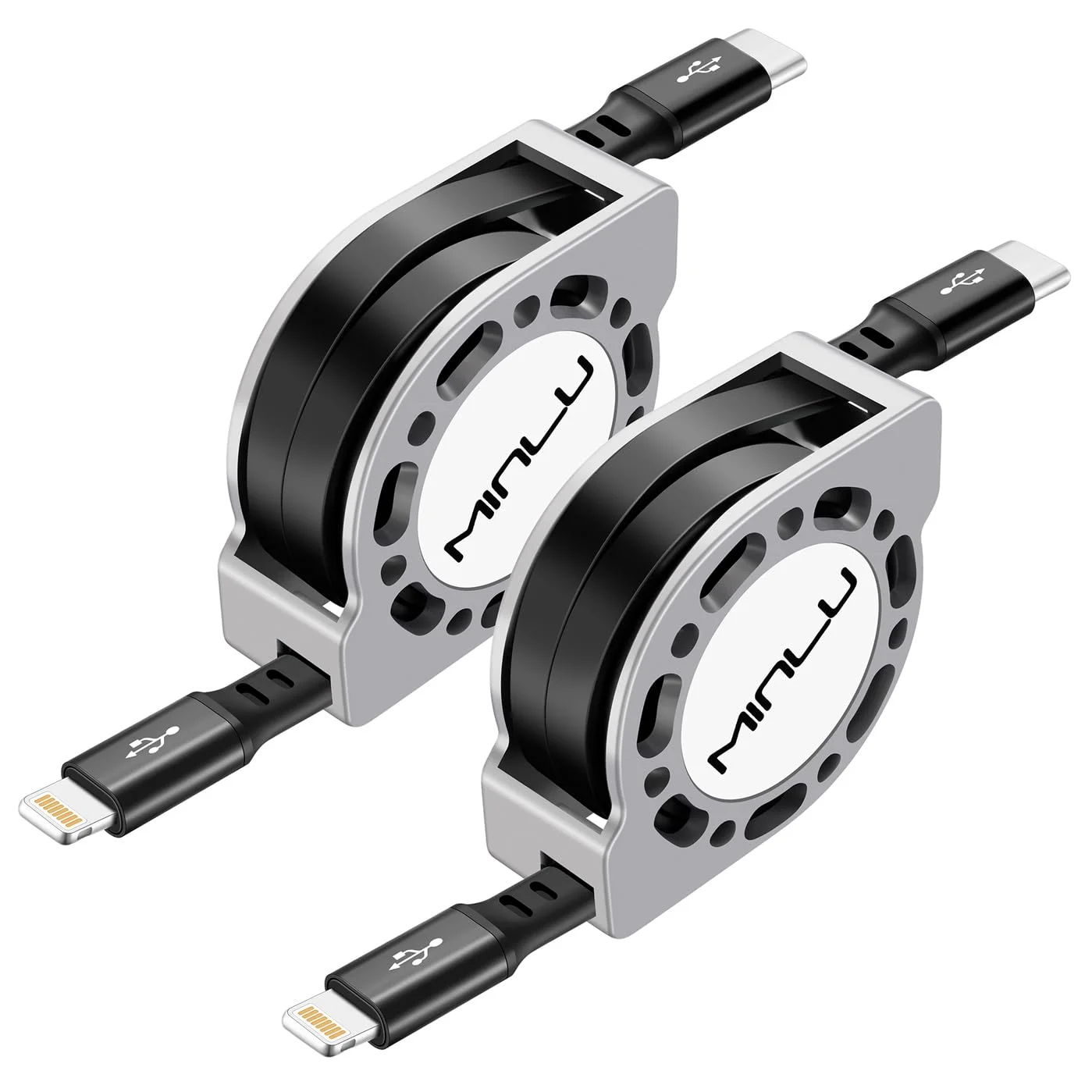 کابل تبدیل USB Type C به لایتنینگ MINLU طول 1.2 متر، بسته 2 عددی، شارژر سریع جمع شونده آیفون، کابل جمع شونده USBC آیفون مناسب برای iPhone14/13/12/11 Pro Max/XS/XR/X/iPad/CarPlay کابل تبدیل USB Type C به لایتنینگ MINLU طول 1.2 متر، بسته 2 عددی، شارژر سریع جمع شونده آیفون، کابل جمع شونده USBC آیفون مناسب برای iPhone14/13/12/11 Pro Max/XS/XR/X/iPad/CarPlay