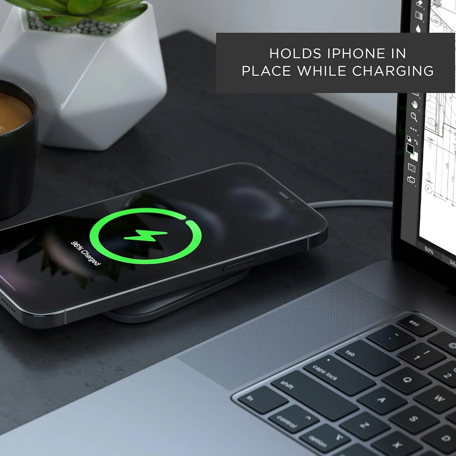 پایه آلومینیومی SATECHI برای شارژر Magsafe - شارژر شامل نمی شود - برای آیفون 14 پرو مکس/14 پرو/14/14 پلاس/13 پرو مکس/13 پرو/13 مینی/13/12 پرو مکس/12 پرو/12 مینی/12