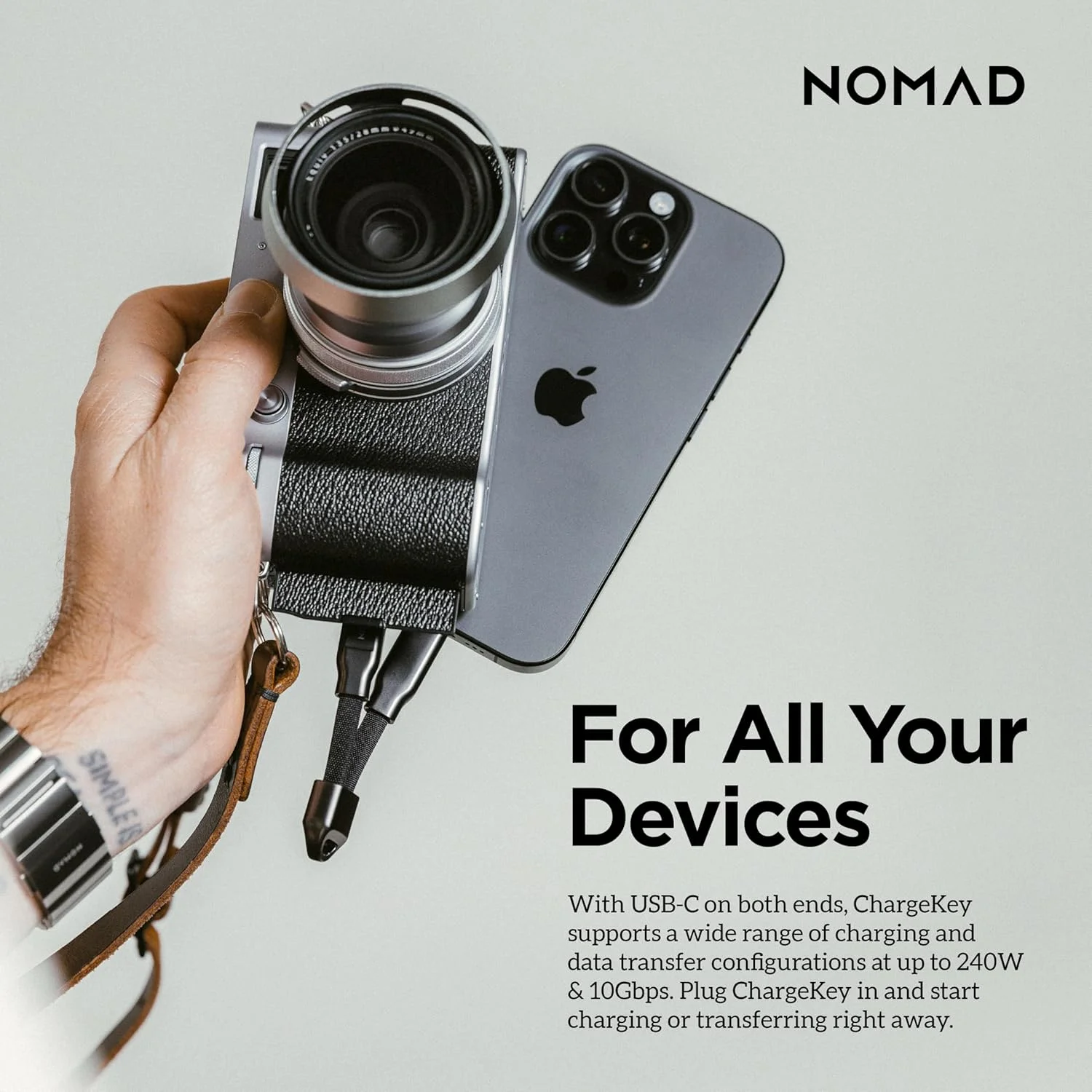 شارژر کلیدی 240W V2 - شارژر جاکلیدی USB C به USB C - راه حل نهایی شارژ برای شارژر مدرن و قابل حمل برای آیفون، جاکلیدی USB