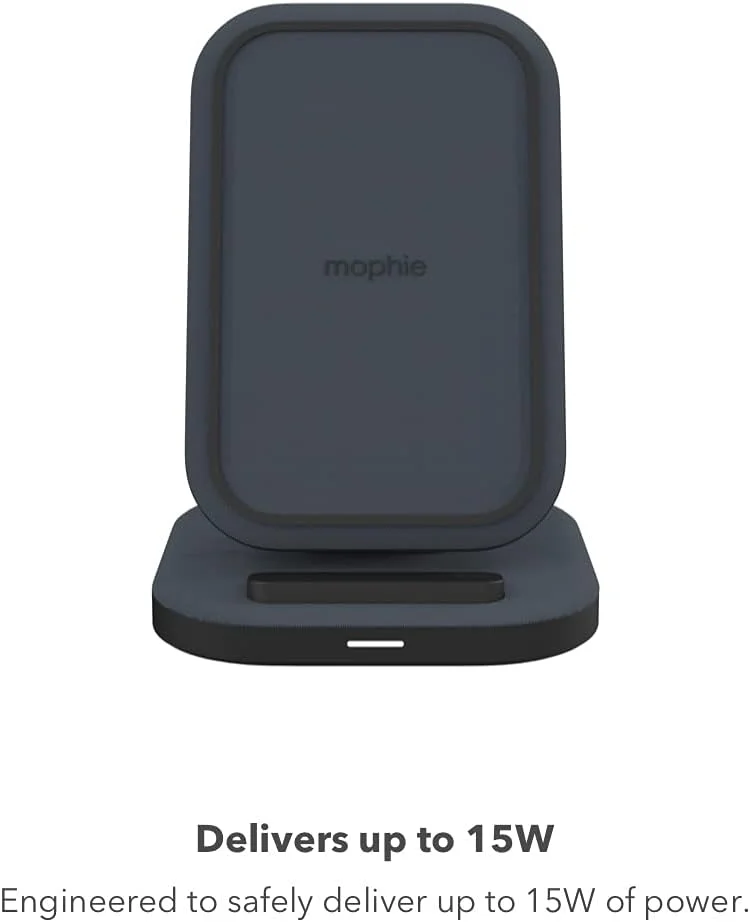 پایه شارژ بیسیم یونیورسال Mophie - شارژ سریع 15 واتی برای تلفنهای دارای گواهی Qi مانند Samsung Galaxy، Google Pixel، Apple iPhone 11 (Pro, Pro Max)، iPhone XR/XS/SE، iPhone 8 - مشکی پایه شارژ بیسیم یونیورسال Mophie - شارژ سریع 15 واتی برای تلفنهای دارای گواهی Qi مانند Samsung Galaxy، Google Pixel، Apple iPhone 11 (Pro, Pro Max)، iPhone XR/XS/SE، iPhone 8 - مشکی