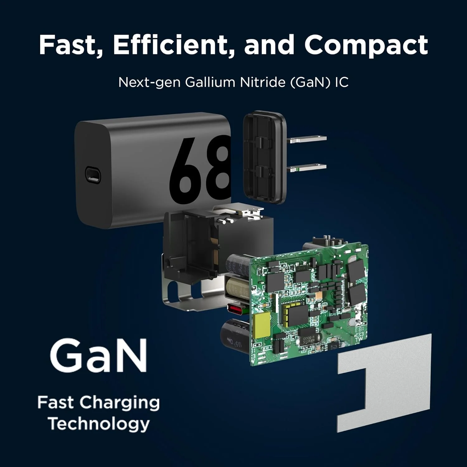 شارژر دیواری 68 واتی USB-C موتورولا TurboPower به همراه کابل 3.3 فوتی 6.5 آمپری، سریع‌ترین شارژر برای Moto G Stylus (2025)، Motorola Razr+ (Plus) 2025/2024، Razr Ultra، Edge+ (Plus) 2022/2023، Edge 2025/24/23