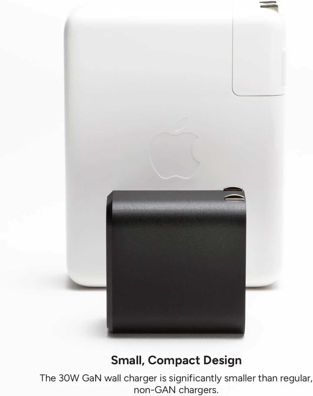 آداپتور شارژر دیواری 30 واتی Mophie GaN USB-C - شارژر سریع برای آیفون، آیپد، سامسونگ گلکسی، گوگل پیکسل و غیره - جمع و جور، دوشاخه تاشو، سازگار با محیط زیست، مشکی