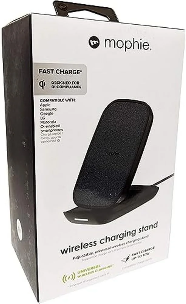 پایه شارژر بی‌سیم چند کویل یونیورسال Mophie برای Apple iPhone Xs Max/Xs/XR/X/ 8 Plus/ 8 و دستگاه‌های دارای Qi - مشکی