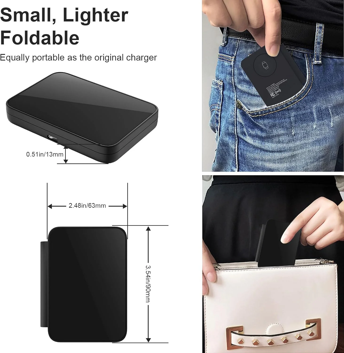 پایه شارژ ۳ در ۱ Miady برای اپل مگ‌سیف، شارژر بی‌سیم مغناطیسی ۱۸ واتی، شارژر تاشو مسافرتی برای آیفون ۱۵/۱۴/۱۳/۱۲ پرو مکس، برای آی‌واچ اولترا/۸/۷/۶/۵/۴/۳/۲/SE، برای ایرپادز ۳/۲