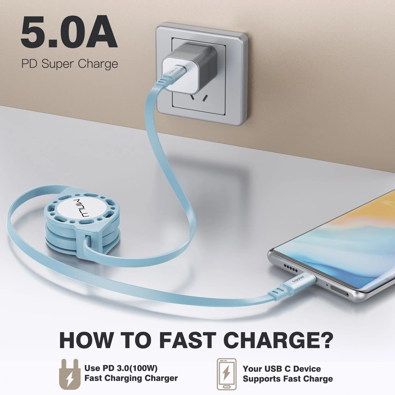 کابل جمعشونده USB C به USB C مینلو (1.2 متری، 2 عددی)، کابل شارژ سریع 100 واتی USB Type C به C برای سری آیفون 16/15، مکبوک پرو 2020، آیپد ایر 4، سامسونگ Ultra/S24/S23 و غیره کابل جمعشونده USB C به USB C مینلو (1.2 متری، 2 عددی)، کابل شارژ سریع 100 واتی USB Type C به C برای سری آیفون 16/15، مکبوک پرو 2020، آیپد ایر 4، سامسونگ Ultra/S24/S23 و غیره