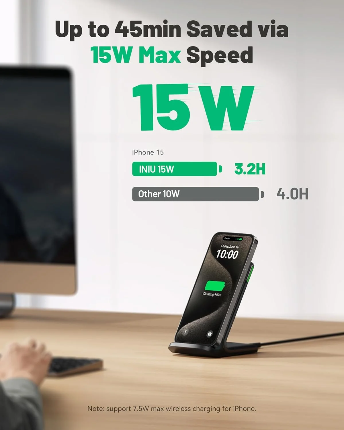 شارژر بیسیم INIU، ایستگاه شارژ بیسیم سریع 15 واتی دارای گواهی Qi با نور تطبیقی مناسب خواب سازگار با iPhone 17 16 15 14 13 12 Pro Max Samsung Galaxy S25 S24 S23 Note 20 Google و غیره شارژر بیسیم INIU، ایستگاه شارژ بیسیم سریع 15 واتی دارای گواهی Qi با نور تطبیقی مناسب خواب سازگار با iPhone 17 16 15 14 13 12 Pro Max Samsung Galaxy S25 S24 S23 Note 20 Google و غیره