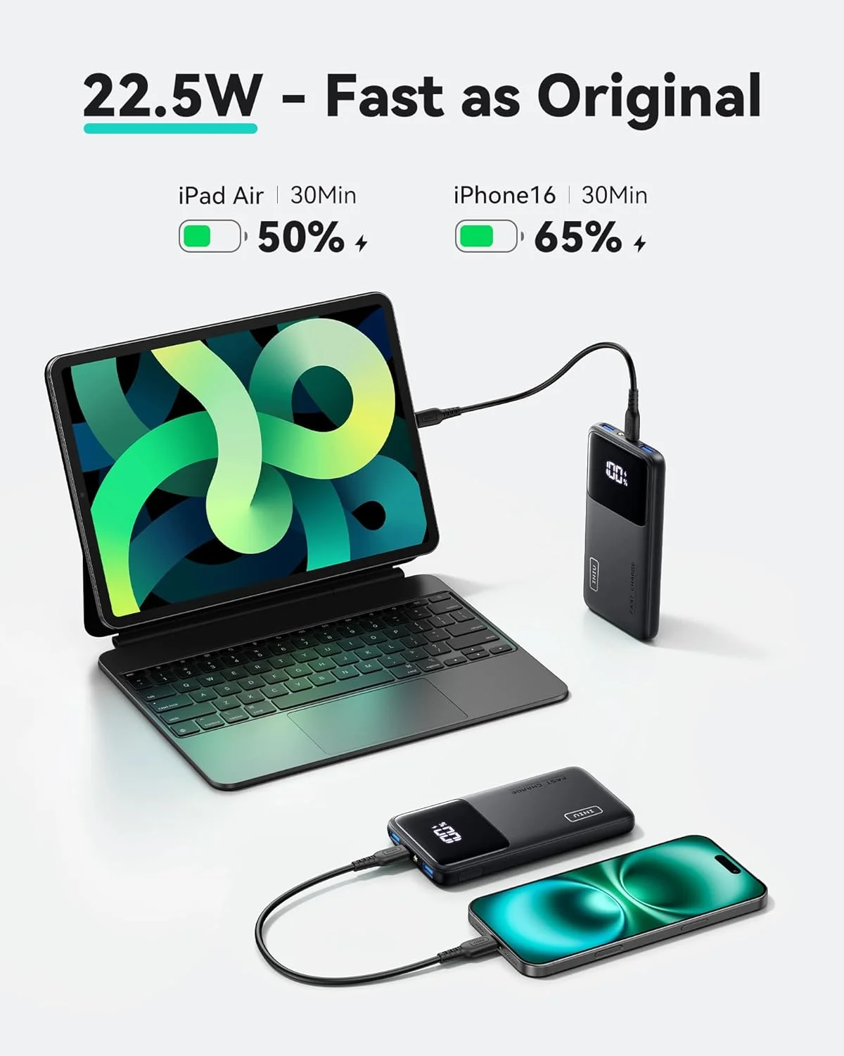 شارژر همراه INIU، باریکترین شارژ سریع 10000 میلیآمپر ساعت USB C ورودی/خروجی پاور بانک، 22.5 وات PD3.0 QC4+ بسته باتری، شارژر تلفن همراه برای آیفون 16 15 14 13 12 پرو سامسونگ S22 S21 گوگل ایرپاد آیپد شارژر همراه INIU، باریکترین شارژ سریع 10000 میلیآمپر ساعت USB C ورودی/خروجی پاور بانک، 22.5 وات PD3.0 QC4+ بسته باتری، شارژر تلفن همراه برای آیفون 16 15 14 13 12 پرو سامسونگ S22 S21 گوگل ایرپاد آیپد