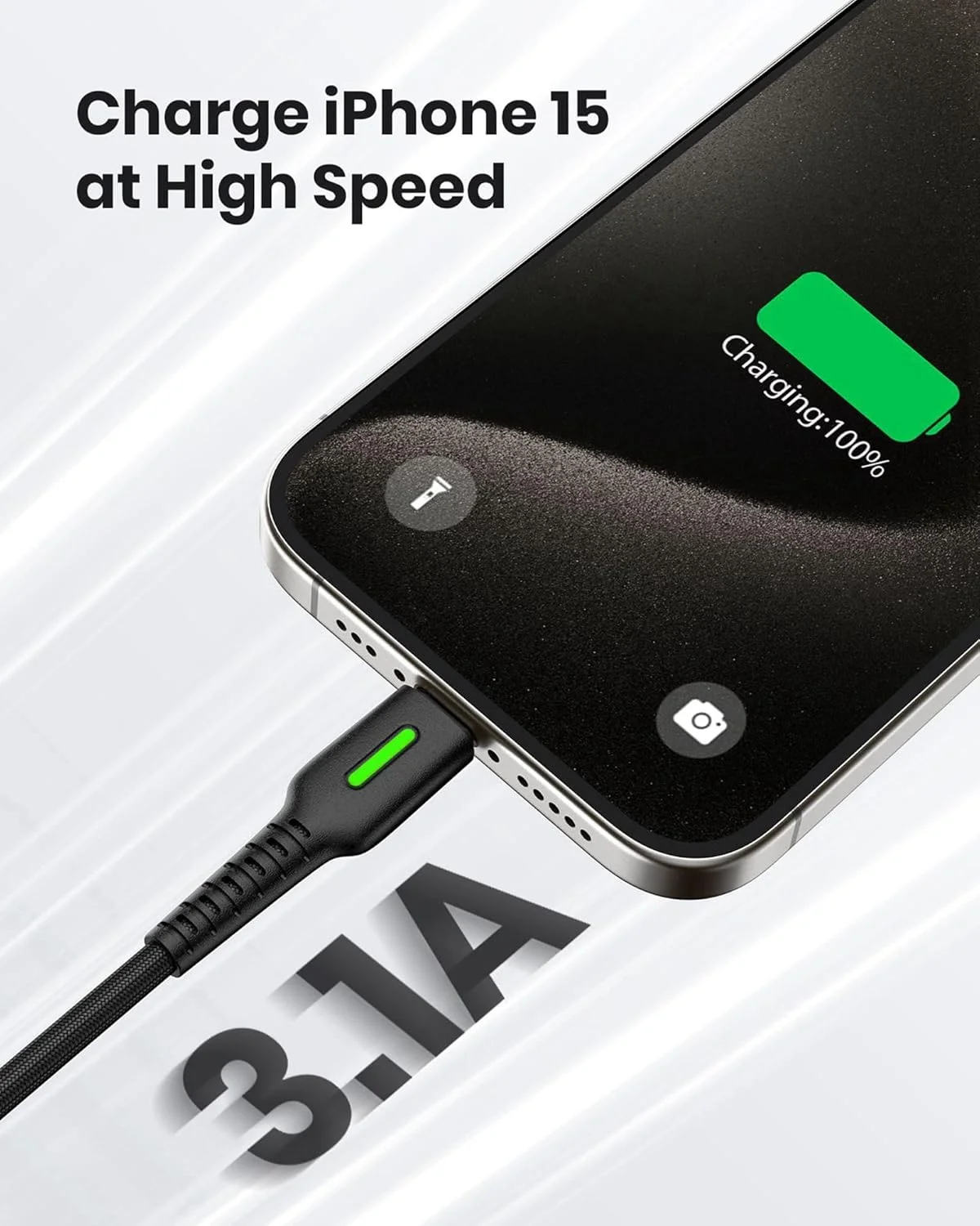 کابل USB به Type C اینیو، بسته 3 عددی [0.5 متر+2 متر * 2] کابل شارژ سریع 3.1 آمپر USB A به USB C، سیم شارژر گوشی Type C بافته شده برای آیفون 16 15 پرو سامسونگ گلکسی S21 S20 S10 S9 پیکسل ال جی اندروید