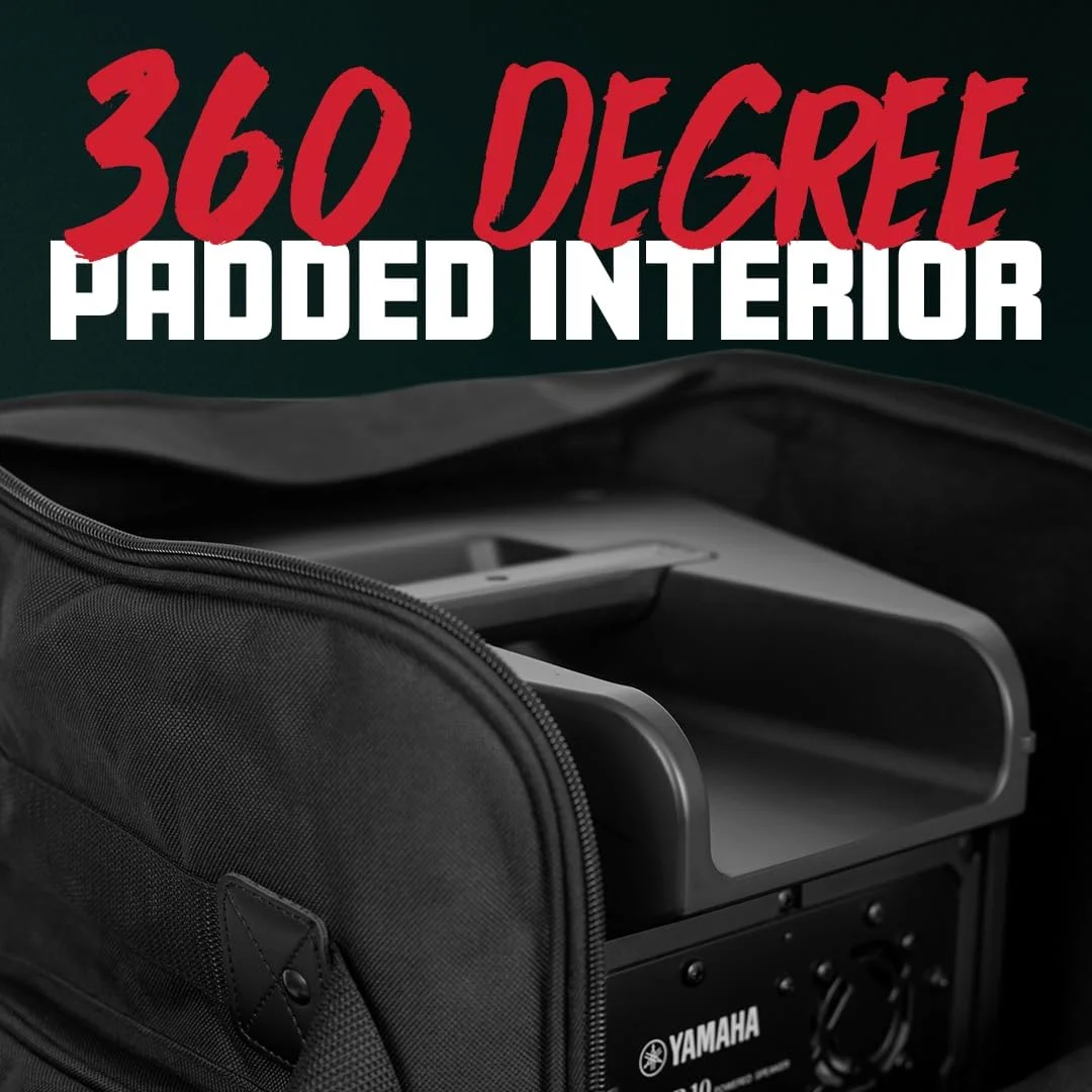کیف حمل بلندگوی مقاوم گیتور کیسز برای کابینت های بلندگوی جمع و جور 10 اینچی، مناسب برای QSC K10، Yamaha DXR10 و موارد دیگر (GPA-TOTE10)