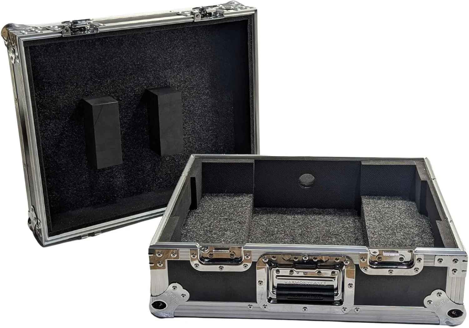 کیف سفارشی DJ هارمونی آدیو HCPLXCRSS12 سازگار با صفحه گردان دیجیتال-آنالوگ پایونیر DJ PLX-CRSS12 با فضای داخلی فوم دار و درج های فومی قابل تنظیم چسبی - مشکی