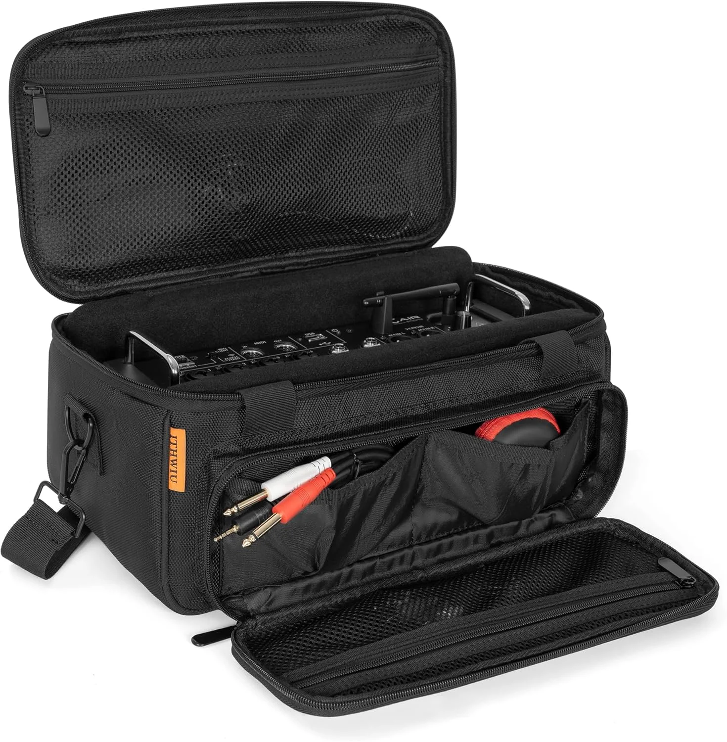 کیف حمل میکسر پد دار مناسب برای میکسر های سری Behringer X-AIR (XR12، XR16، XR18)، طول 37، عرض 19، ارتفاع 17 سانتیمتر، مشکی