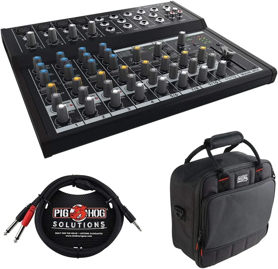 میکسر صدا مکی مدل Mix12FX به همراه کیف و کابل