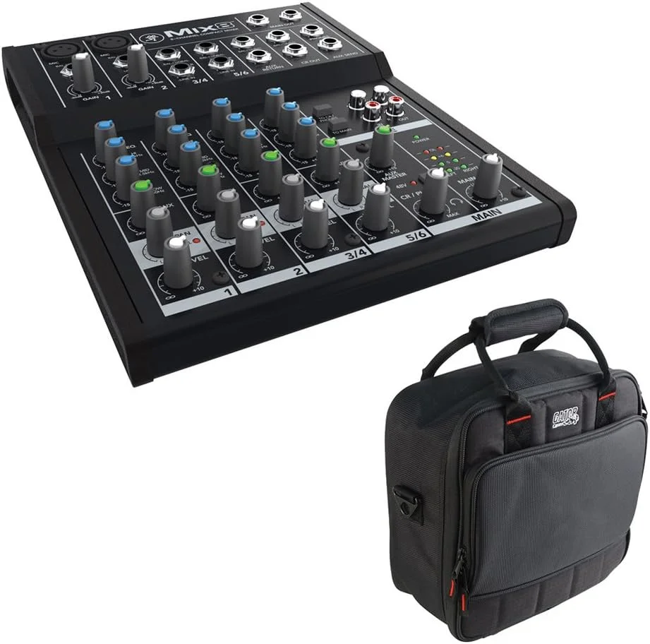 میکسر کامپکت 8 کاناله Mackie Mix8 به همراه کیف حمل نایلونی پددار G-MIXERBAG-1212 Gator Cases